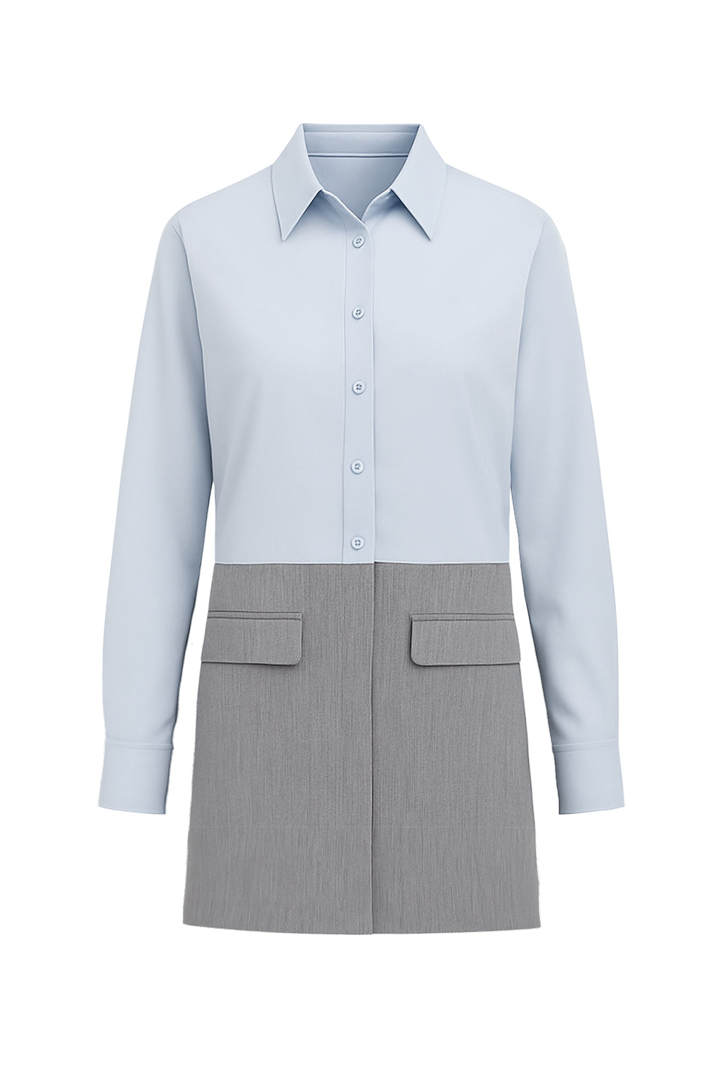 Big Decisions Shirt Dress With Contrast