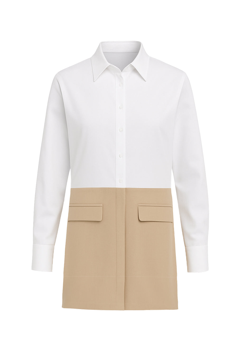 Big Decisions Shirt Dress With Contrast