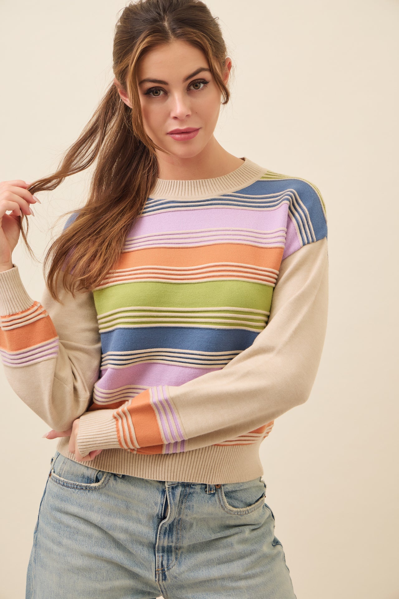 Color block sweater top