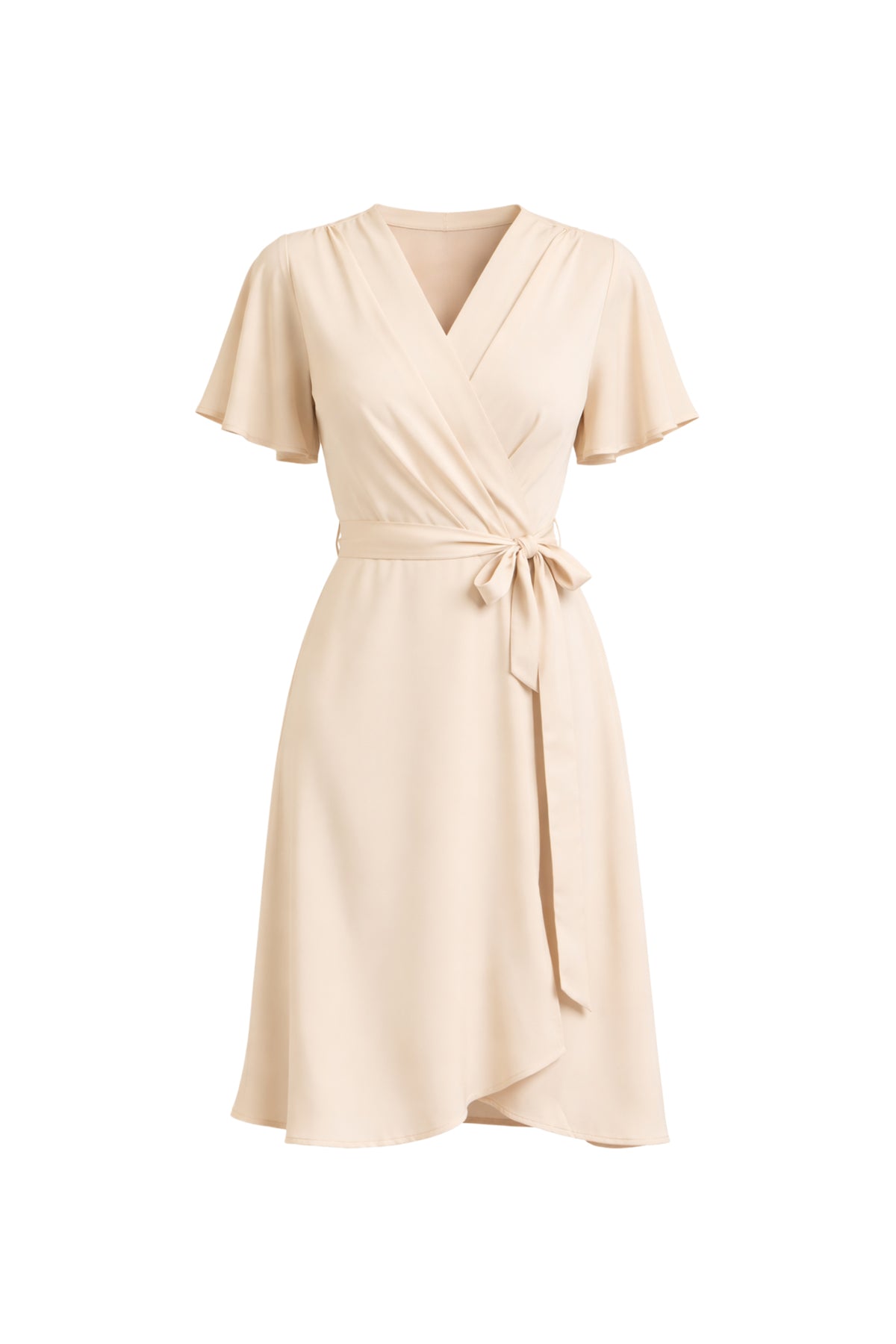 Charming Front Bow Tie Woven Mini Dress