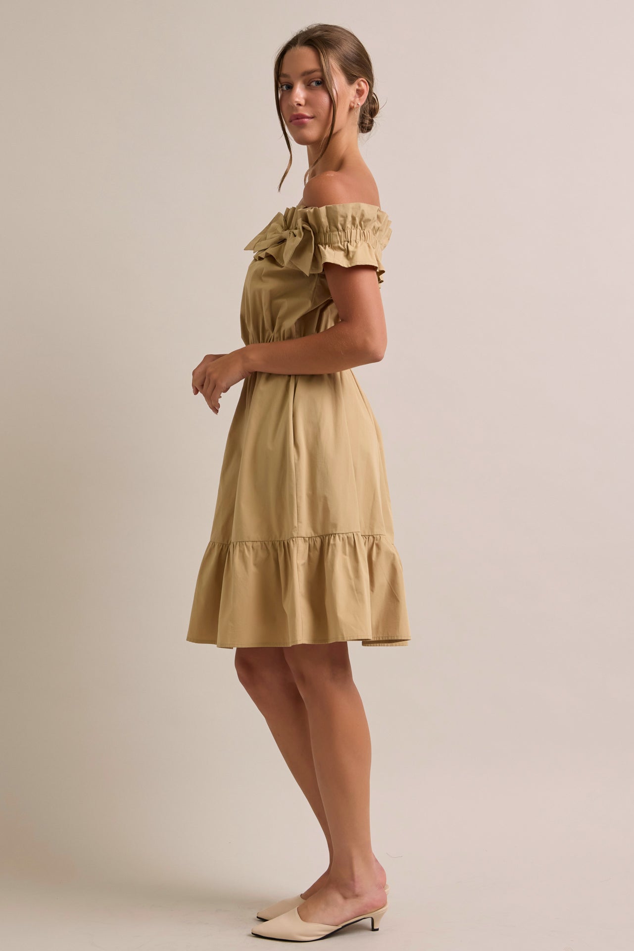 The Bowtiful Off Shoulder Dress