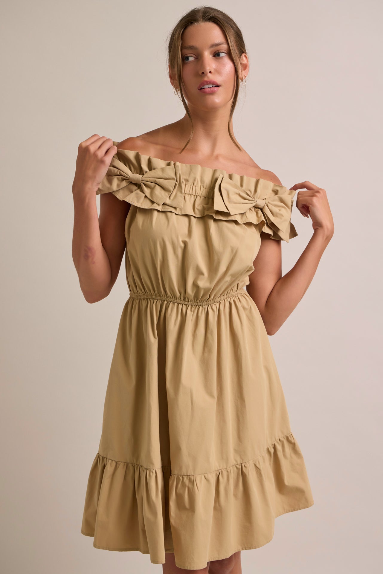 The Bowtiful Off Shoulder Dress