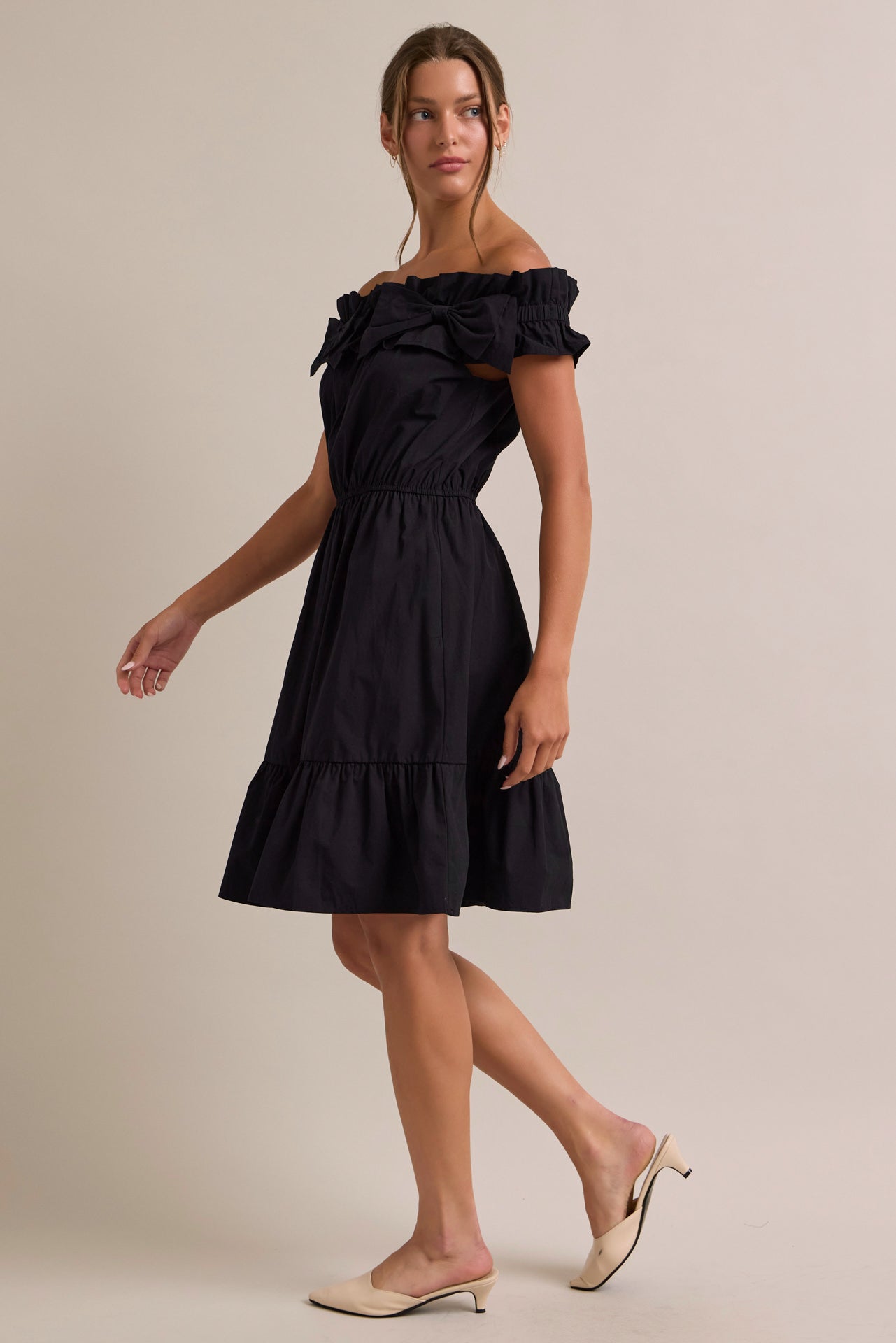 The Bowtiful Off Shoulder Dress