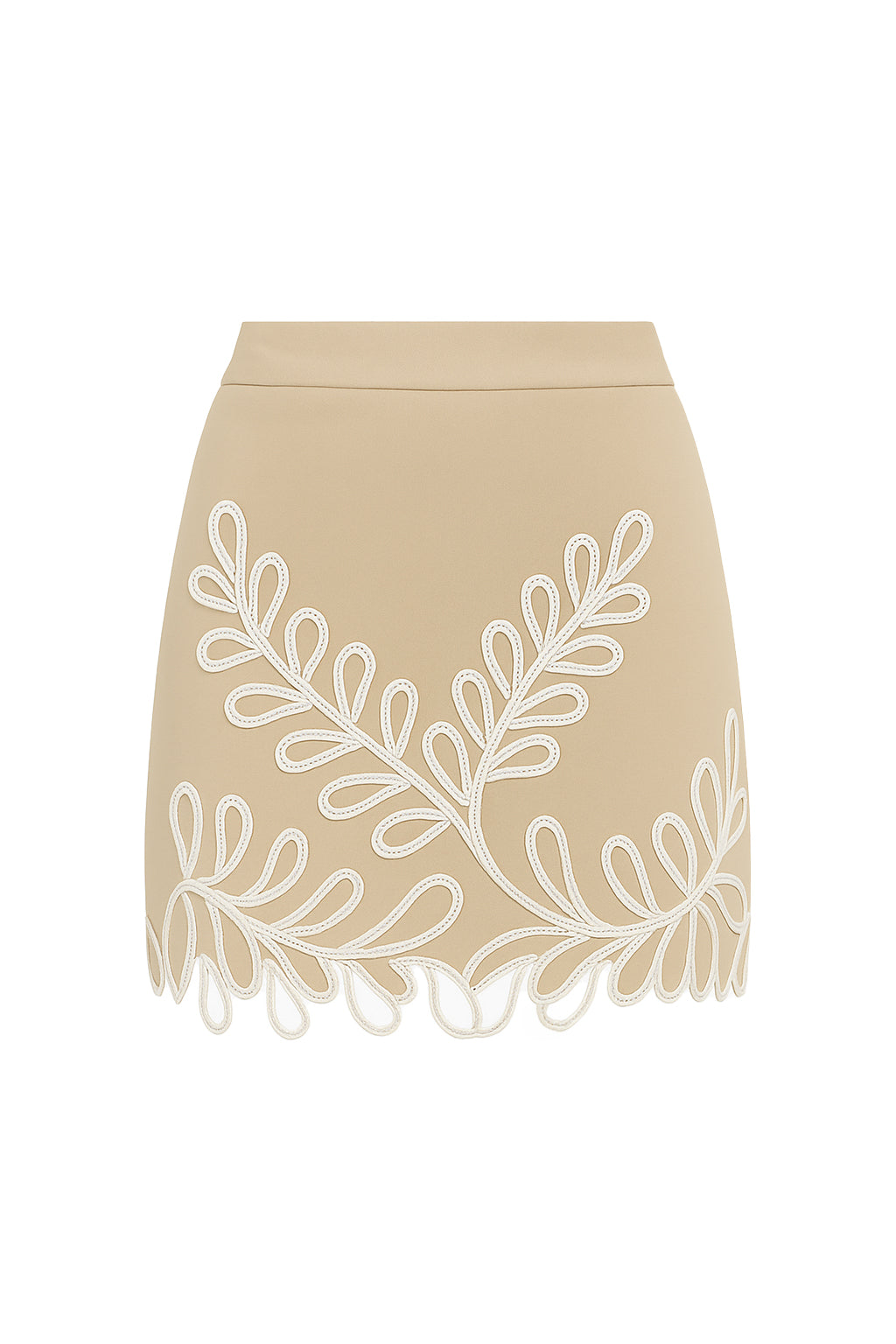 Woven Embroidered Mini Skirt