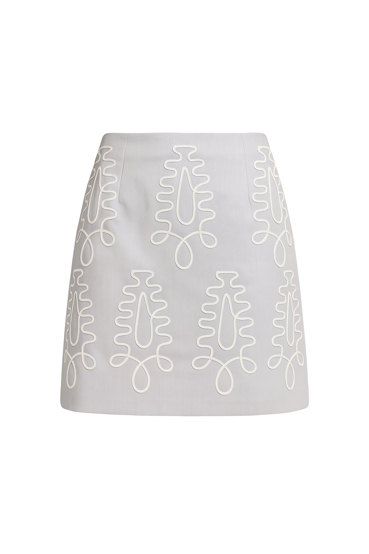 Layla Woven mini skirt with cord embroidery