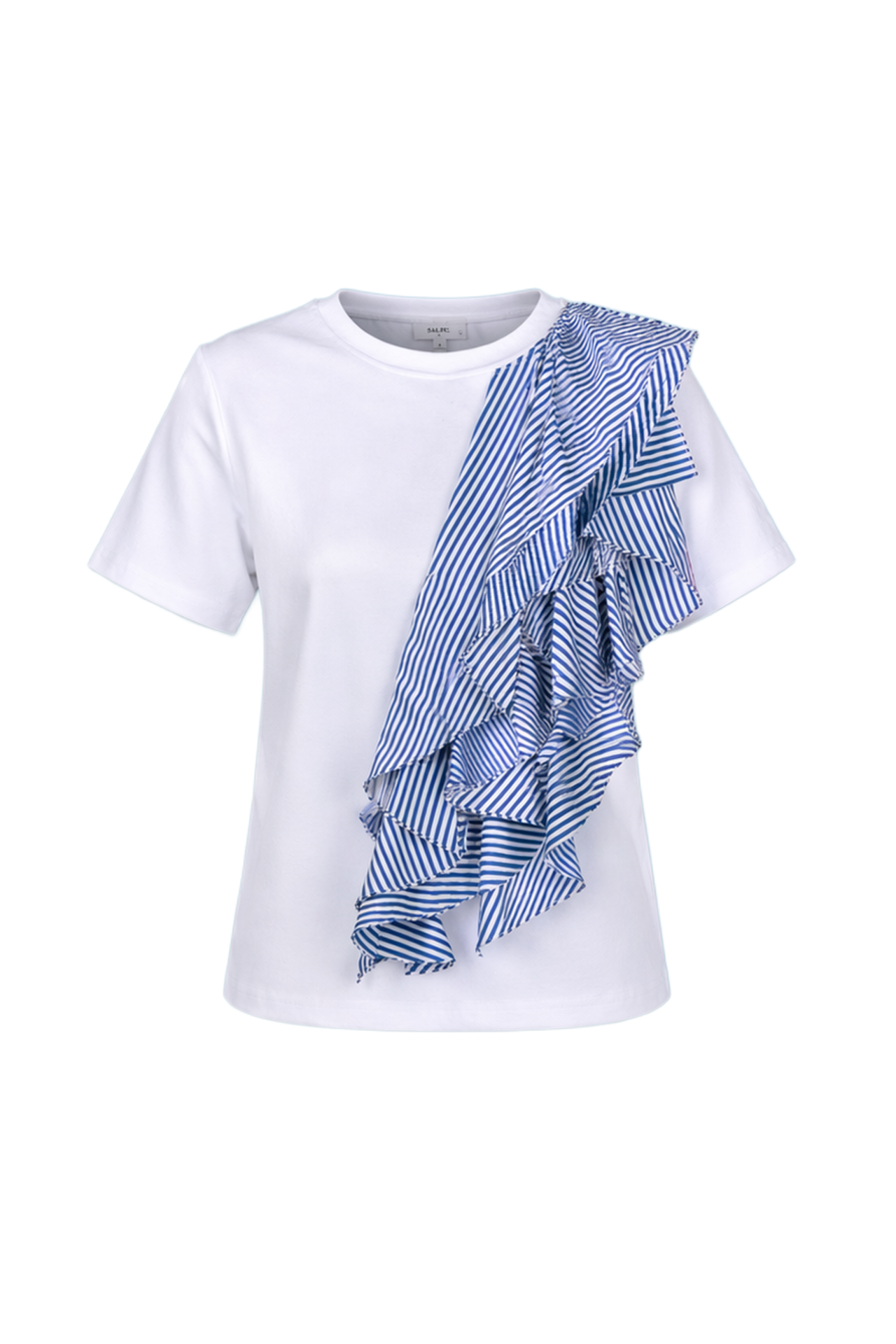 Echo Ruffle Knit Short Sleeve Top