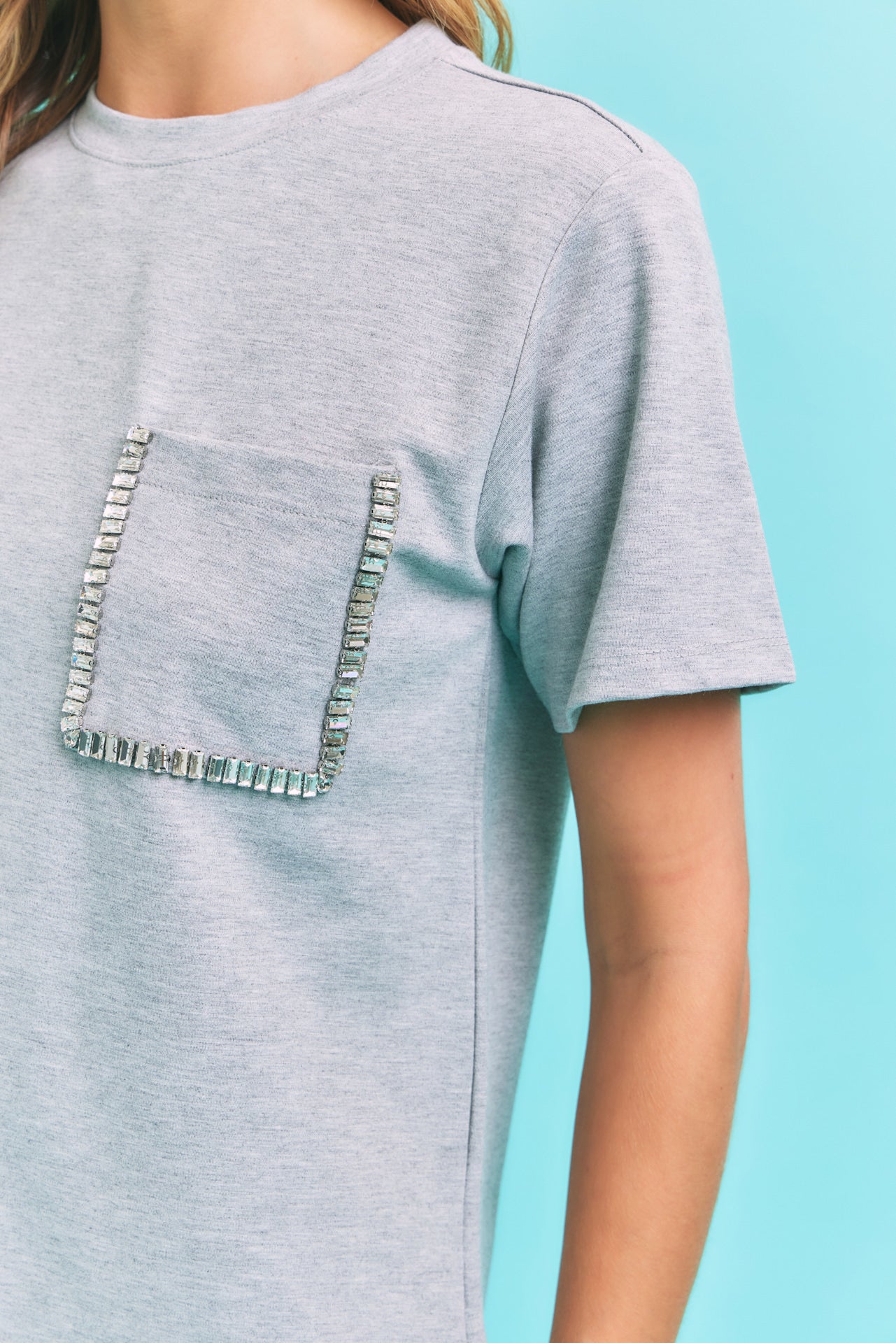 Yvie Knit T-shirt With Embellished Chest Pocket