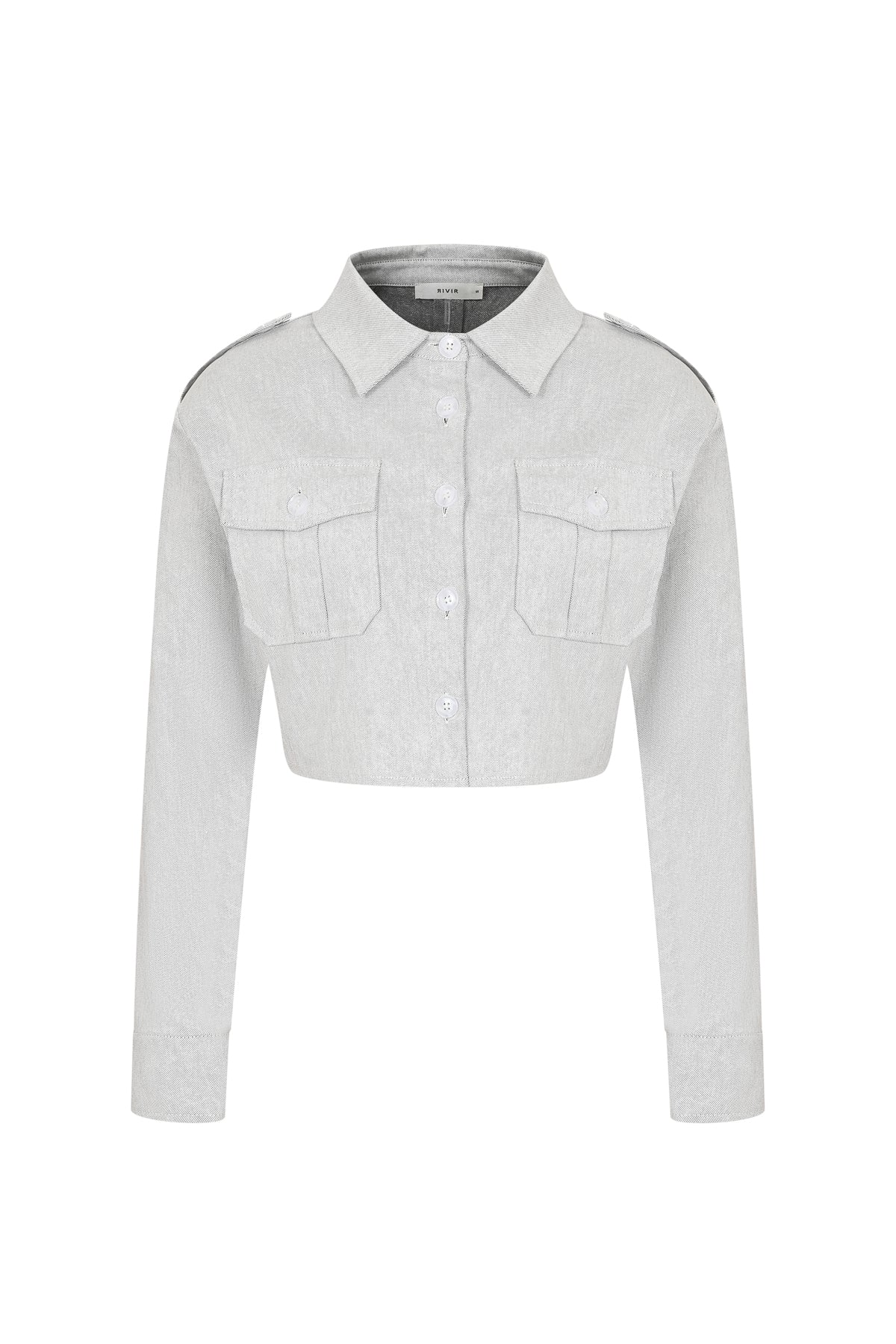 Day Trip Woven Button Down Crop Jacket