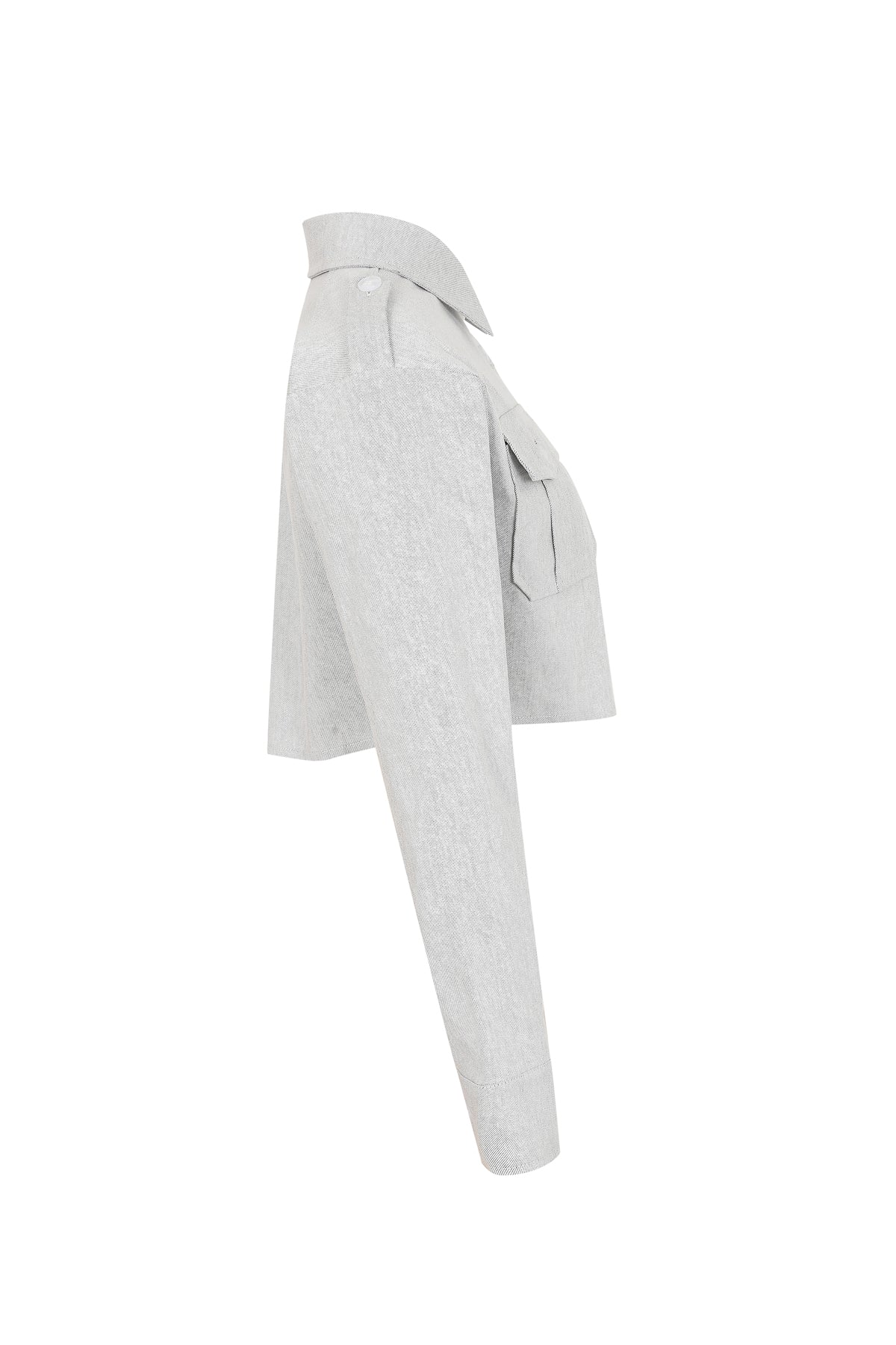 Day Trip Woven Button Down Crop Jacket