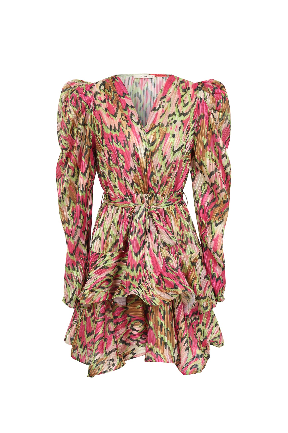 Naila Tiered Flare Dress With Puff Sleeve