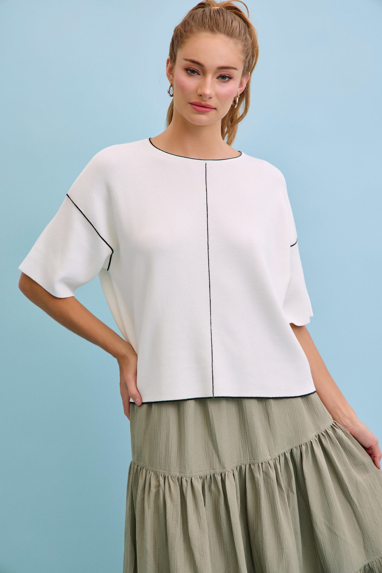 Oversized Knit Ease Top