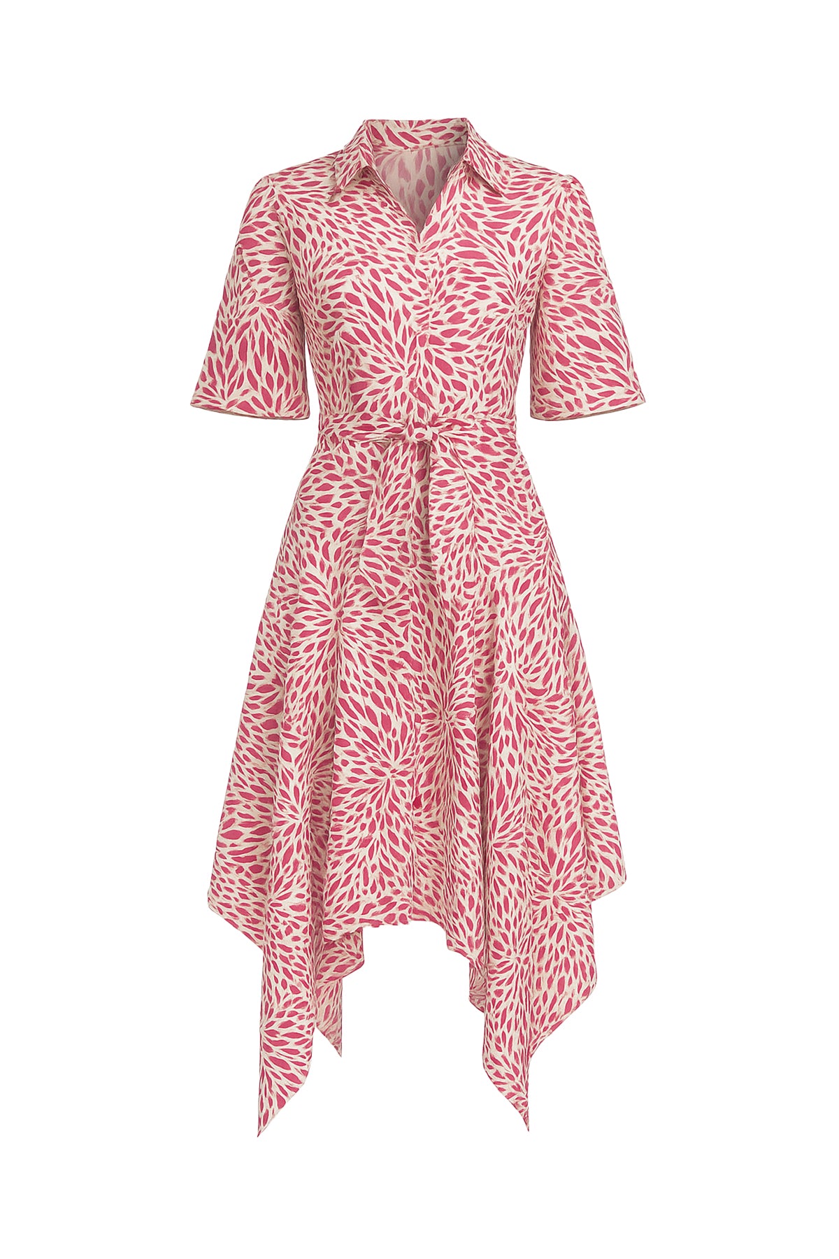Celestial Bloom Front Tie Midi Dress