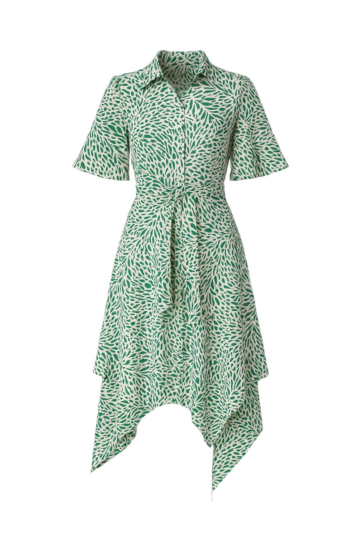 Celestial Bloom Front Tie Midi Dress