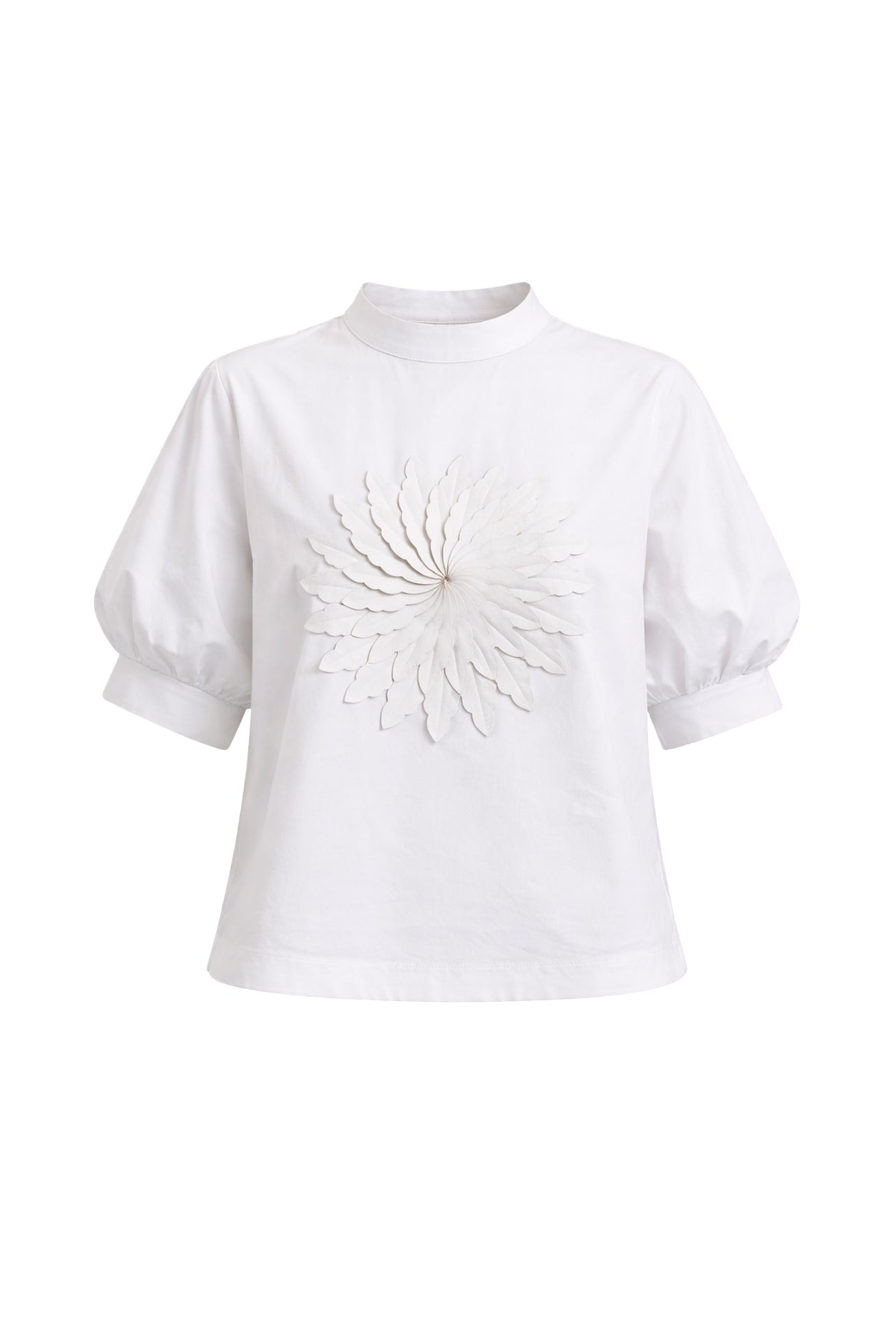 Aurielle Woven Short Sleeve With Pu Patch