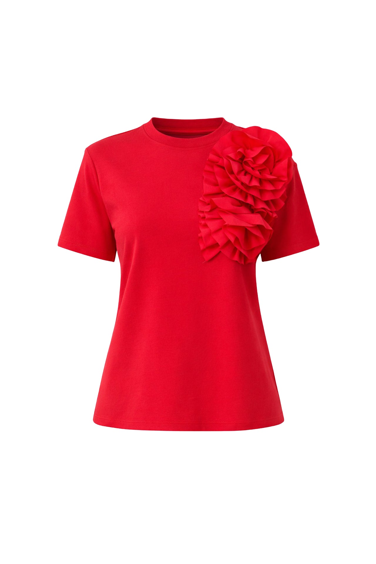 Bright Bloom Big Flower Short Sleeve Top