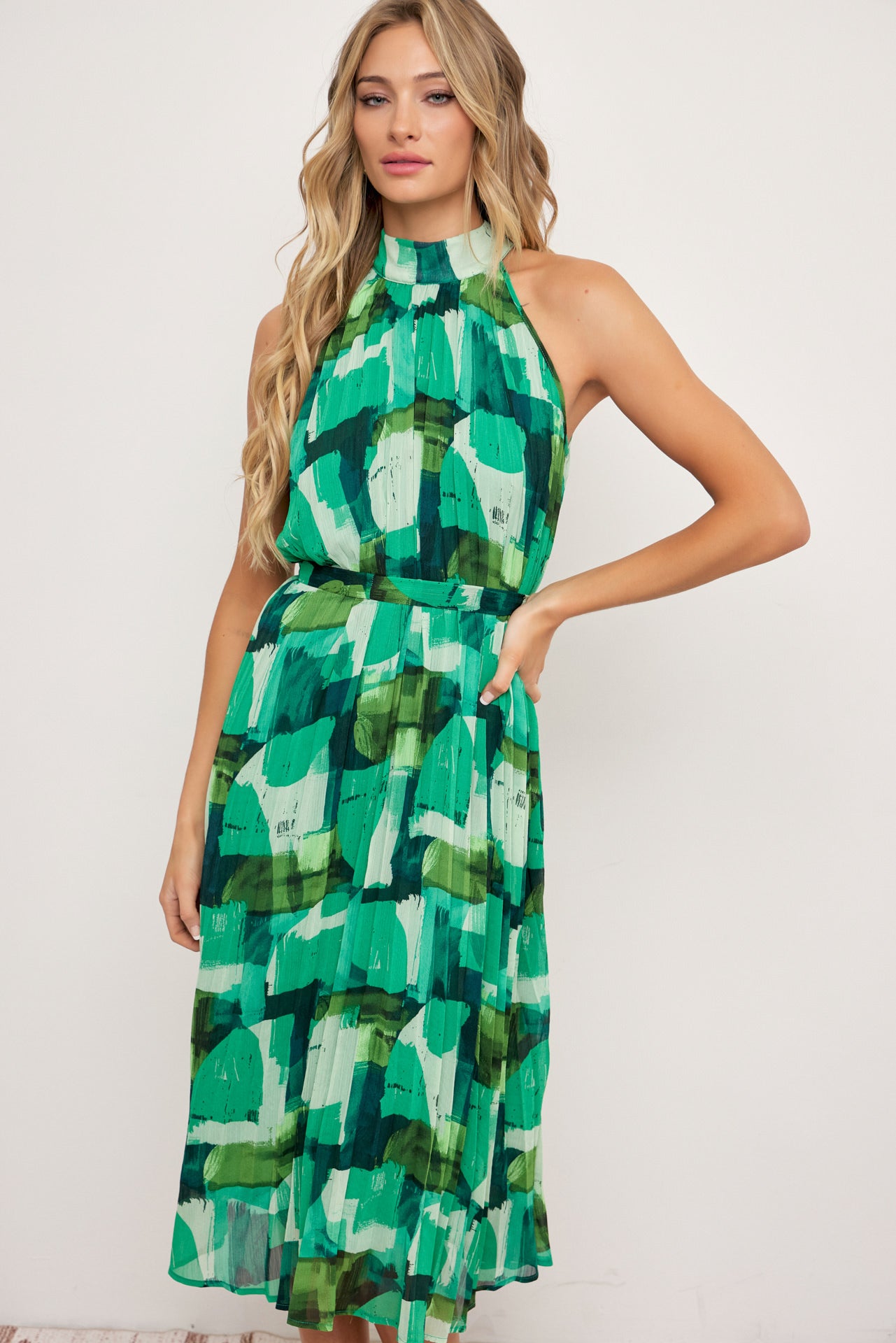 Kate Pleated Midi Dress