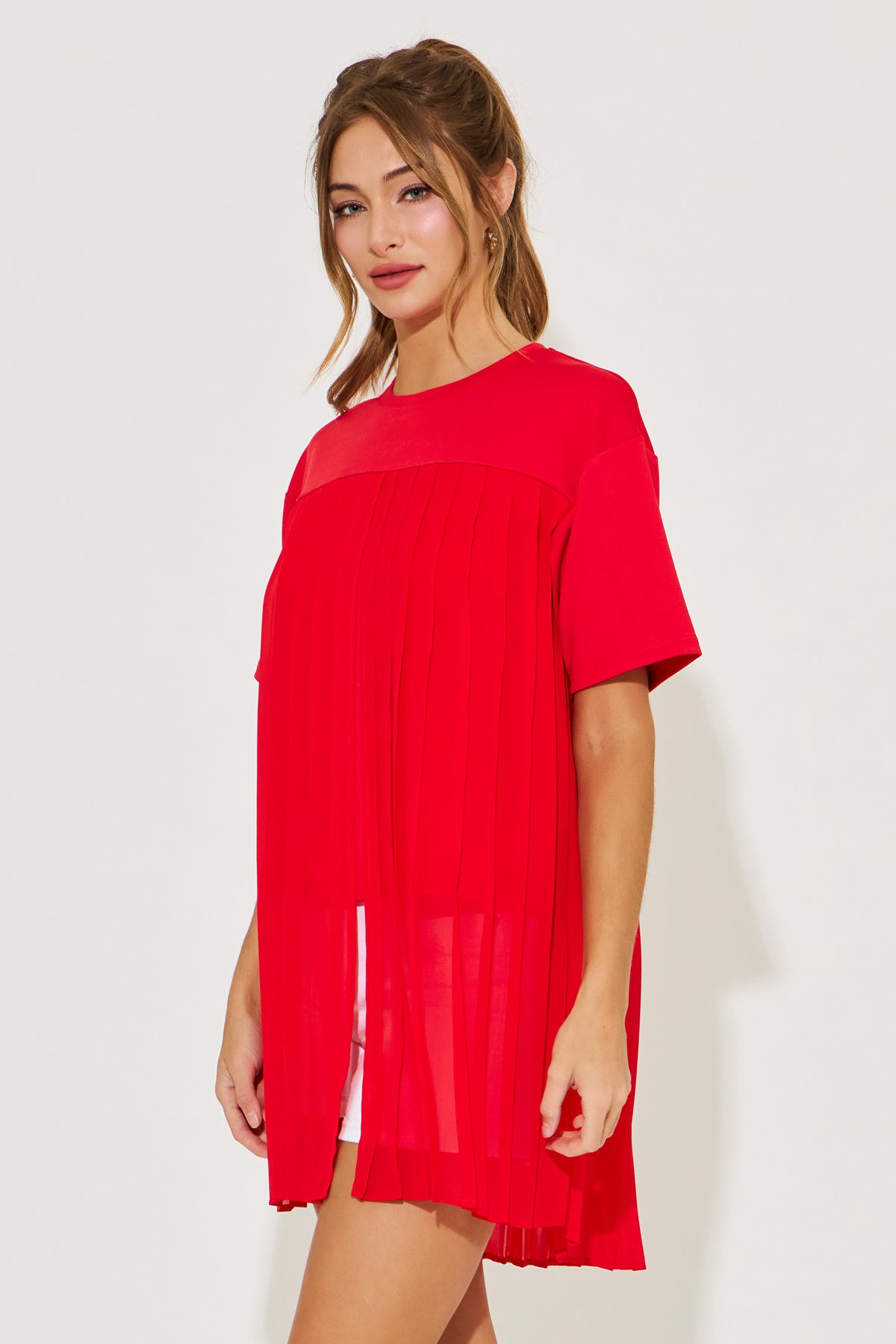 Maisie Pleated Short Sleeve Top