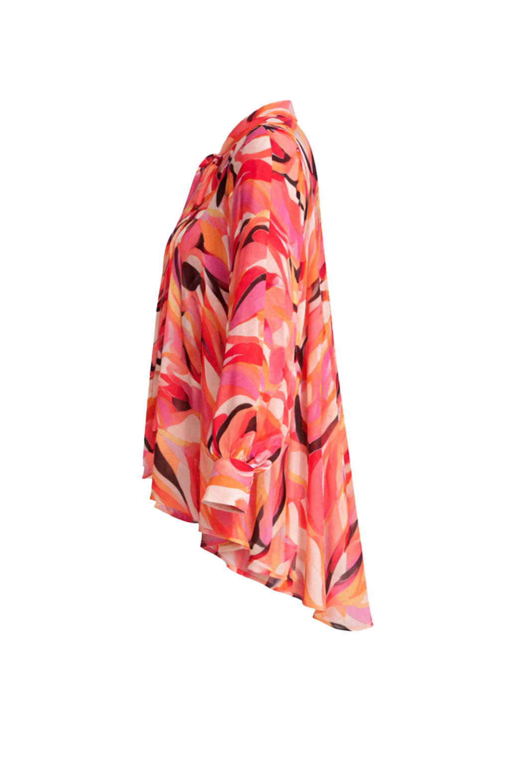 Neck Tied Front Long Sleeve Top