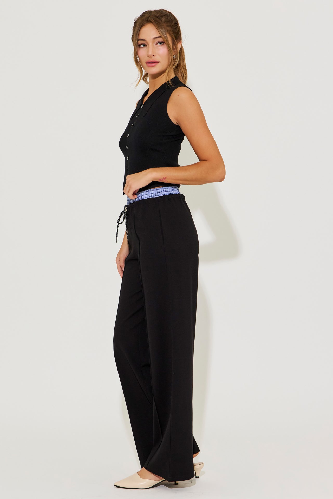 Gwen Pituck Detail Pants With Draw String