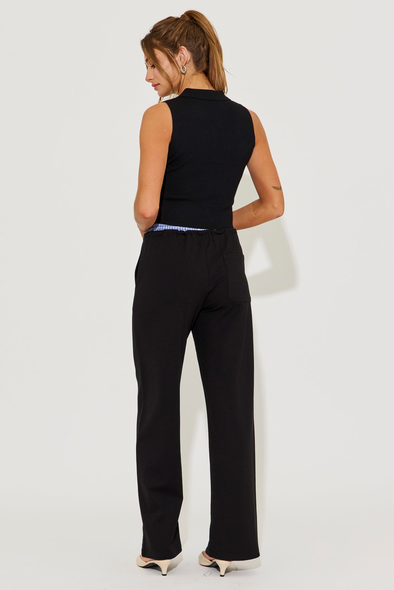 Gwen Pituck Detail Pants With Draw String