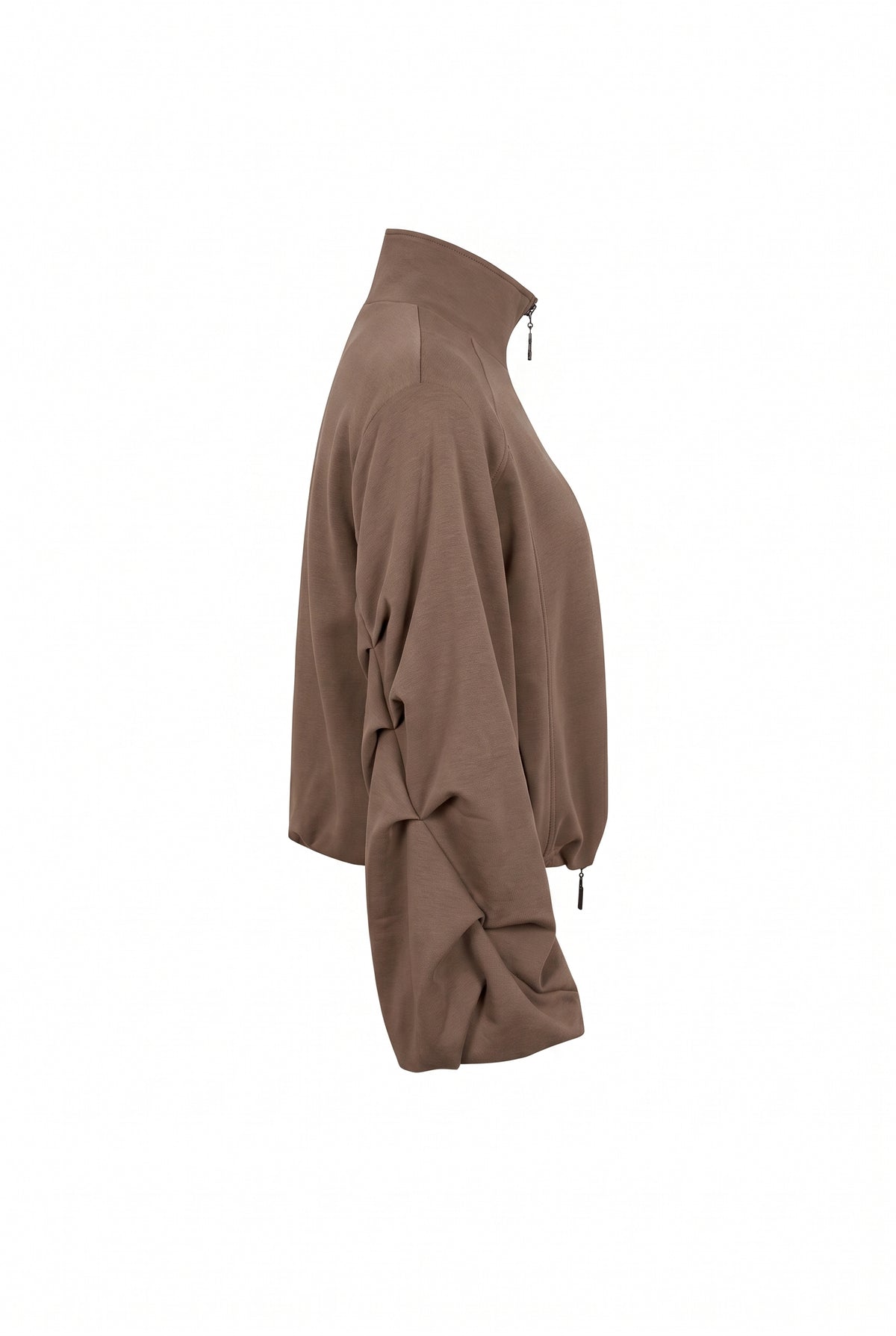 Pleated Sleeves Knit Jacket