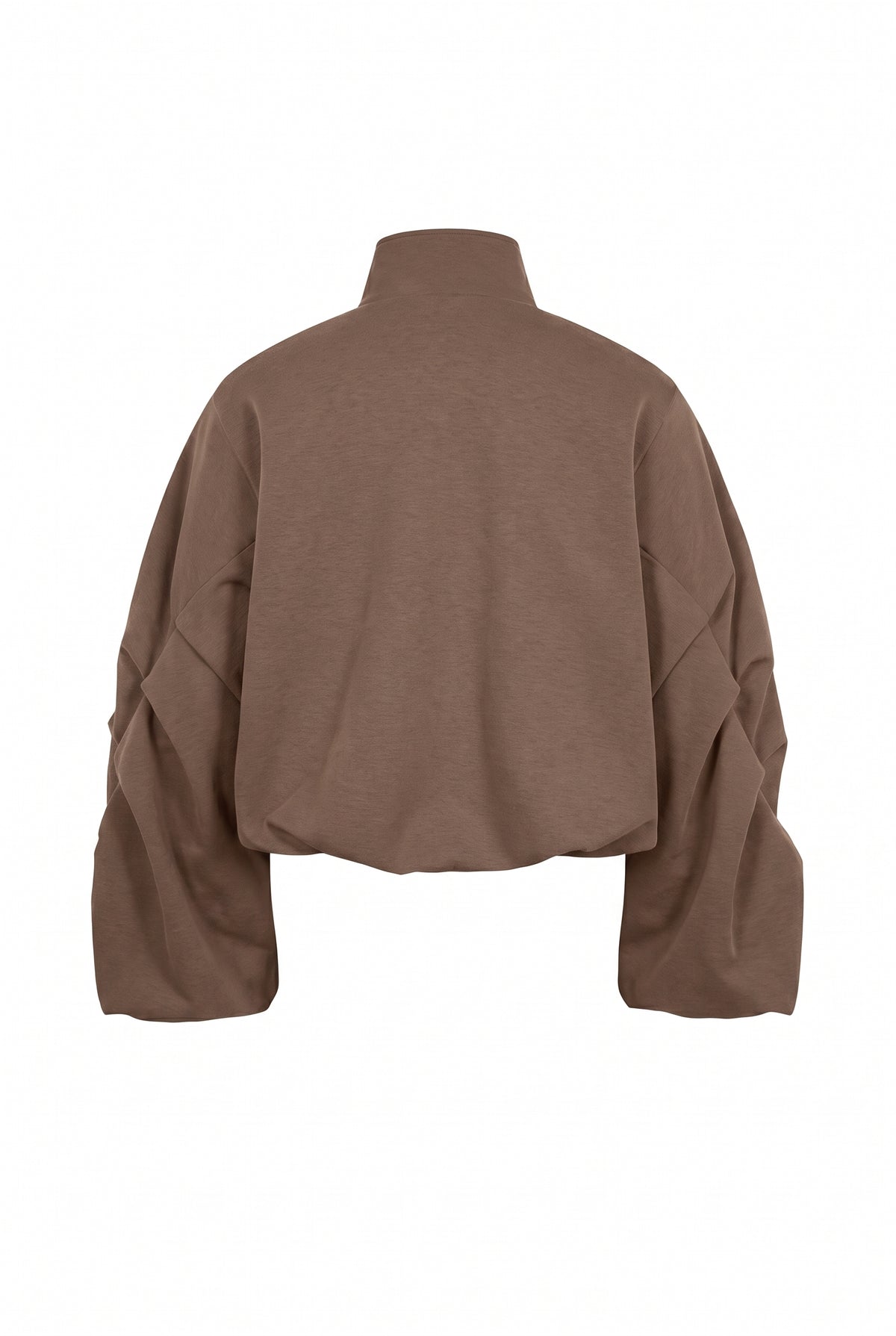 Pleated Sleeves Knit Jacket