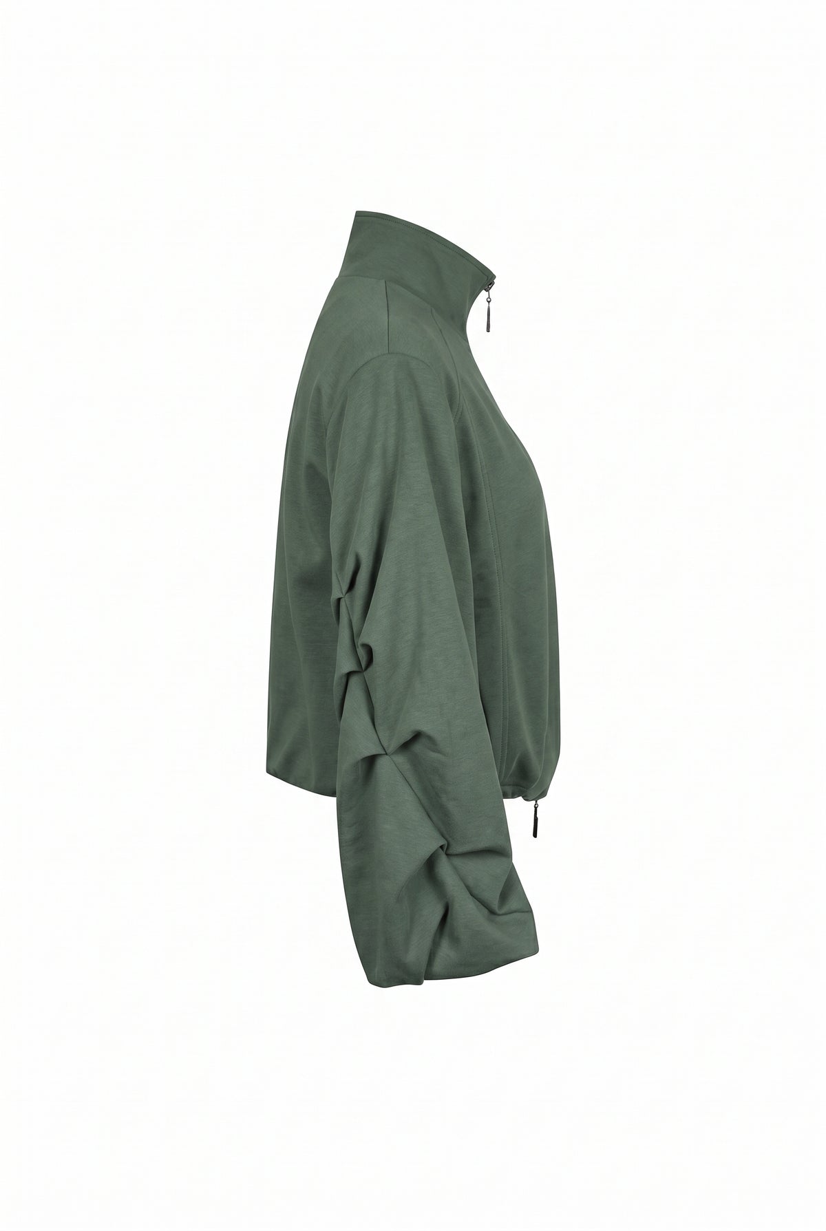 Pleated Sleeves Knit Jacket