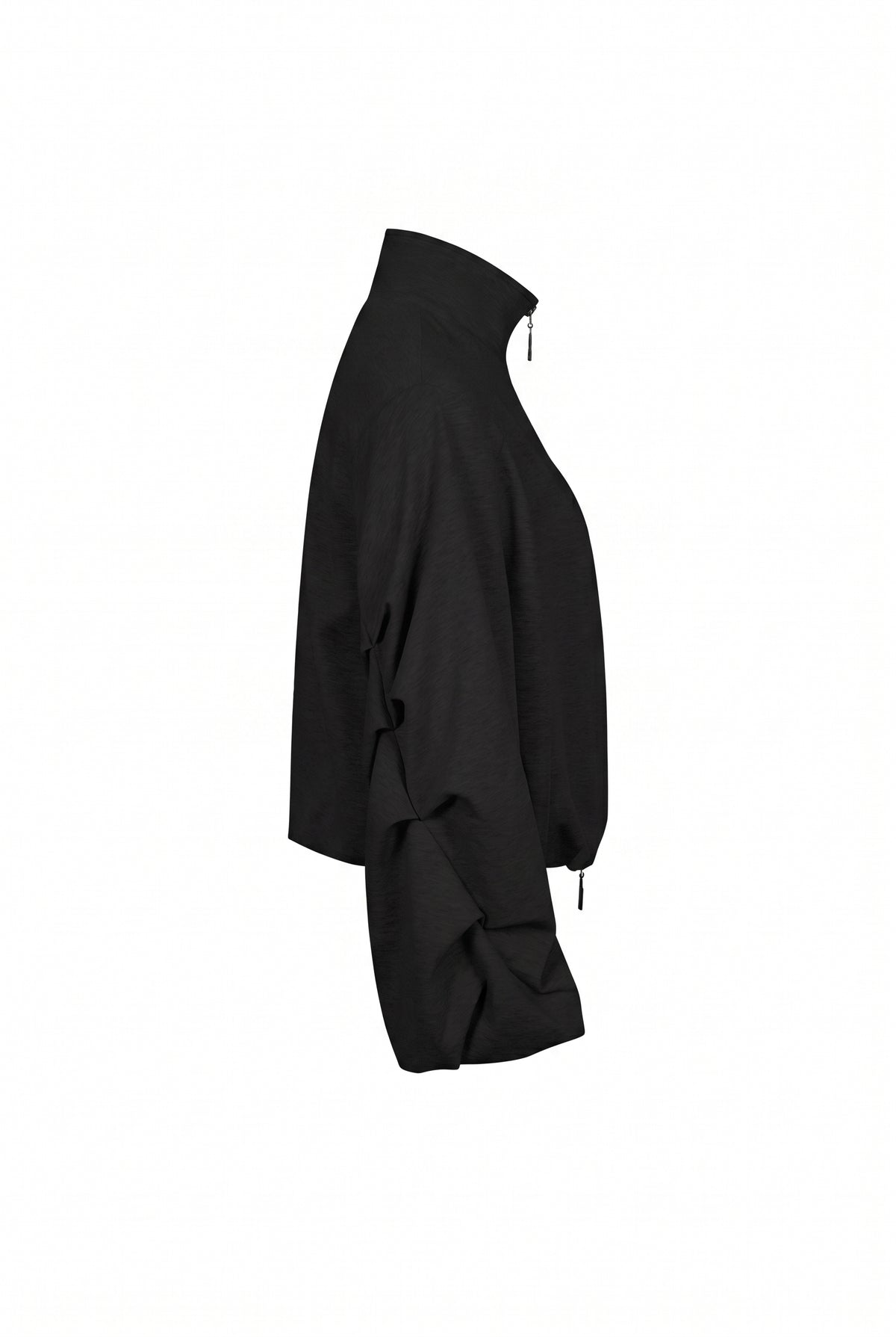 Pleated Sleeves Knit Jacket