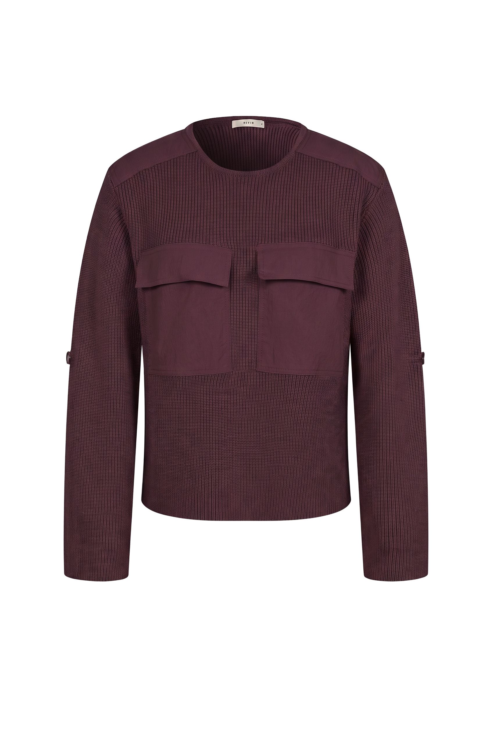 Woven Mix Utilitarian Knit top