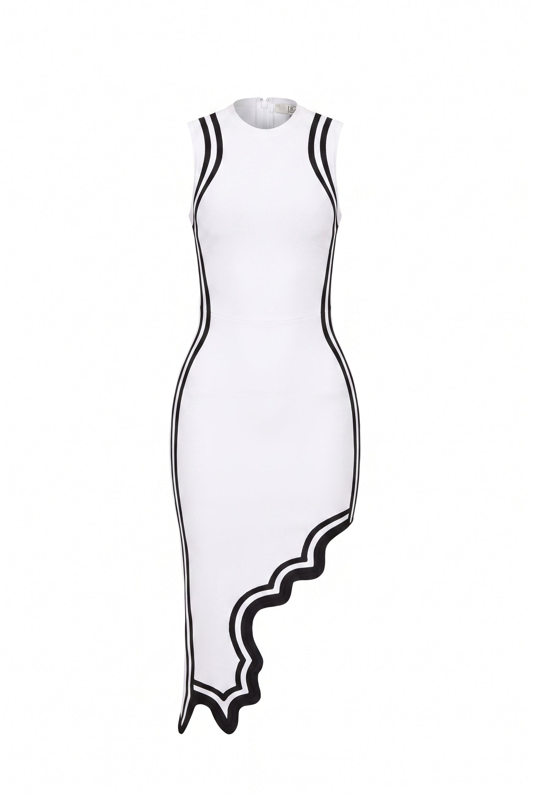 Asymmetrical Elegance Bandage Dress