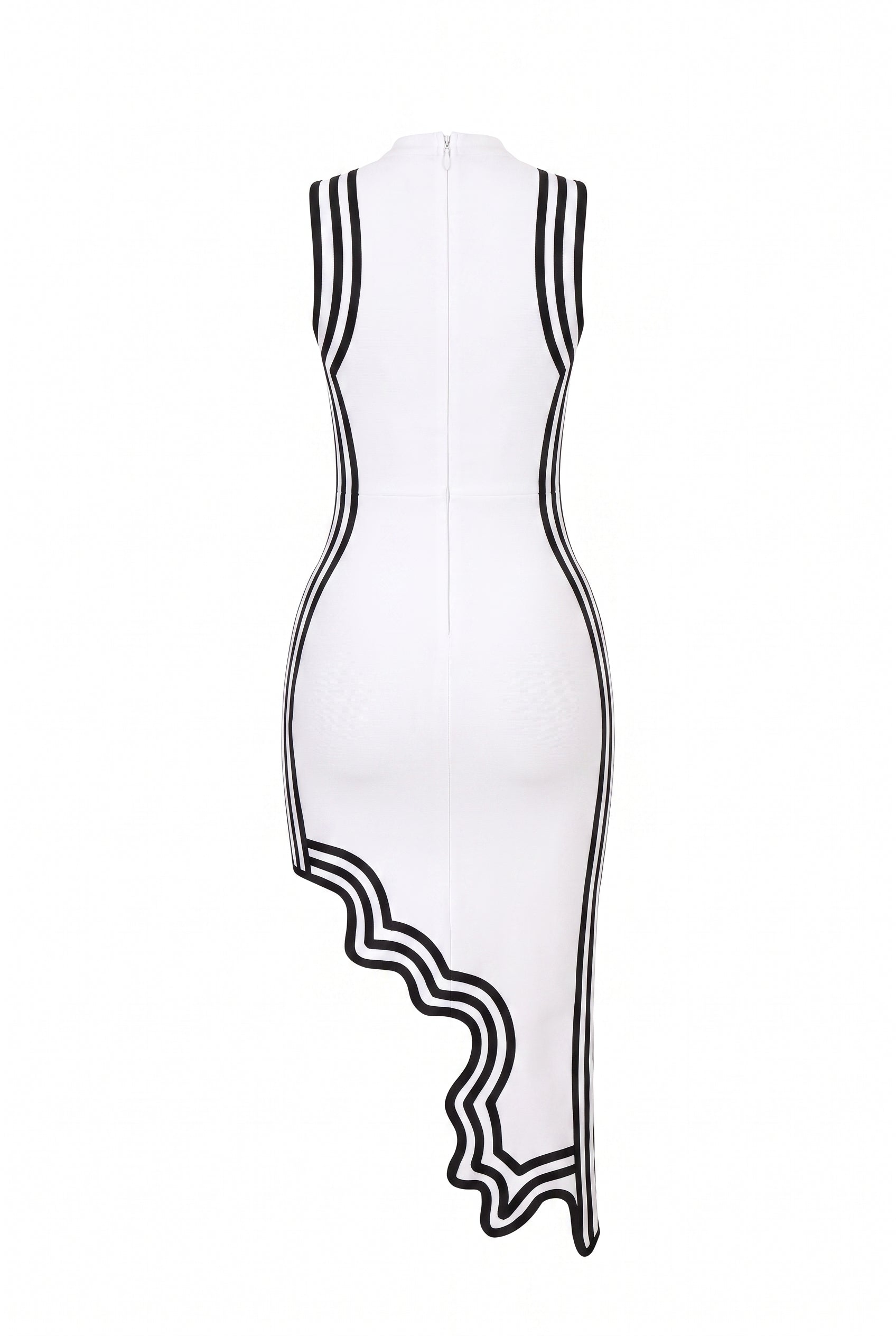 Asymmetrical Elegance Bandage Dress