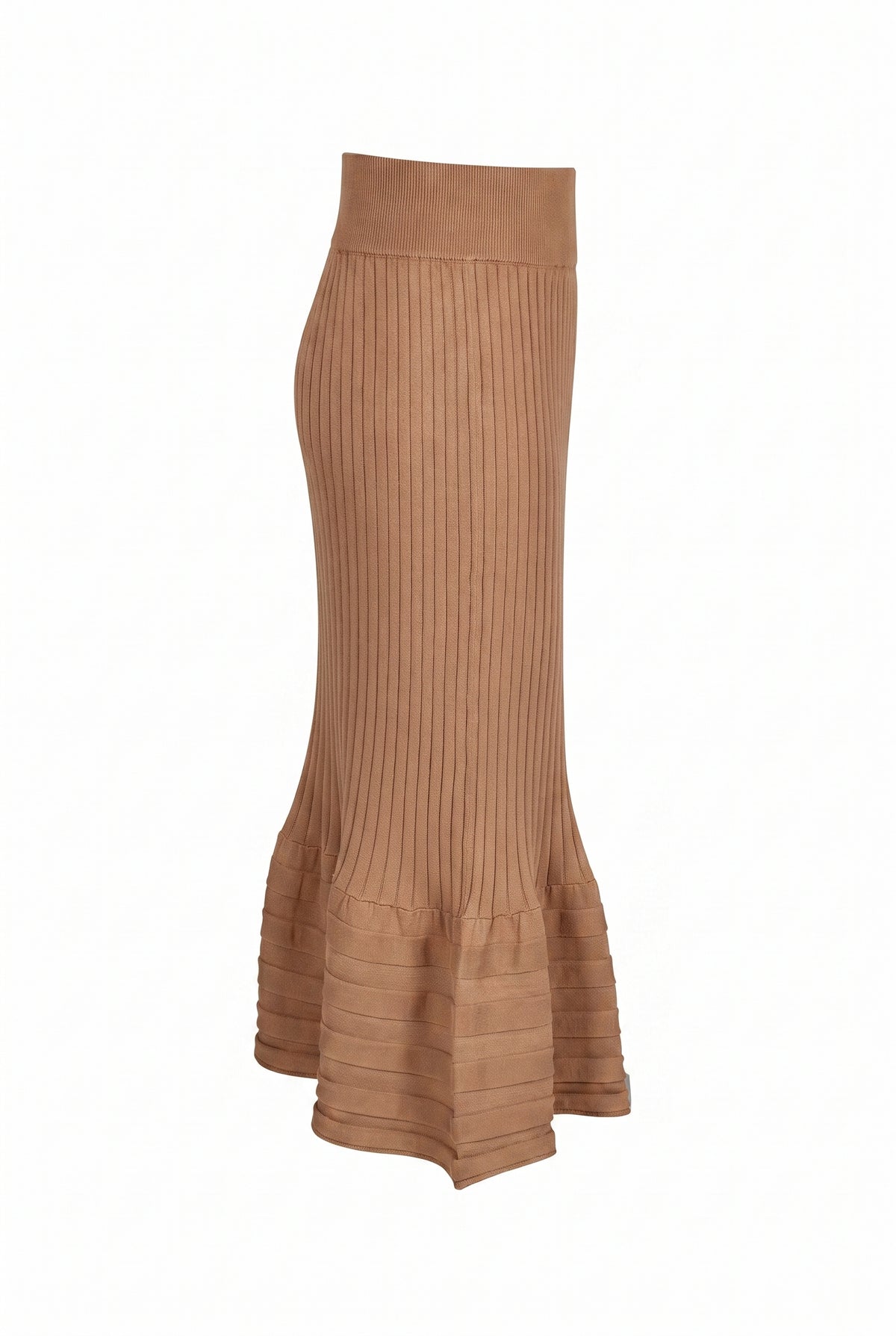 Stripe Texture Midi Skirt