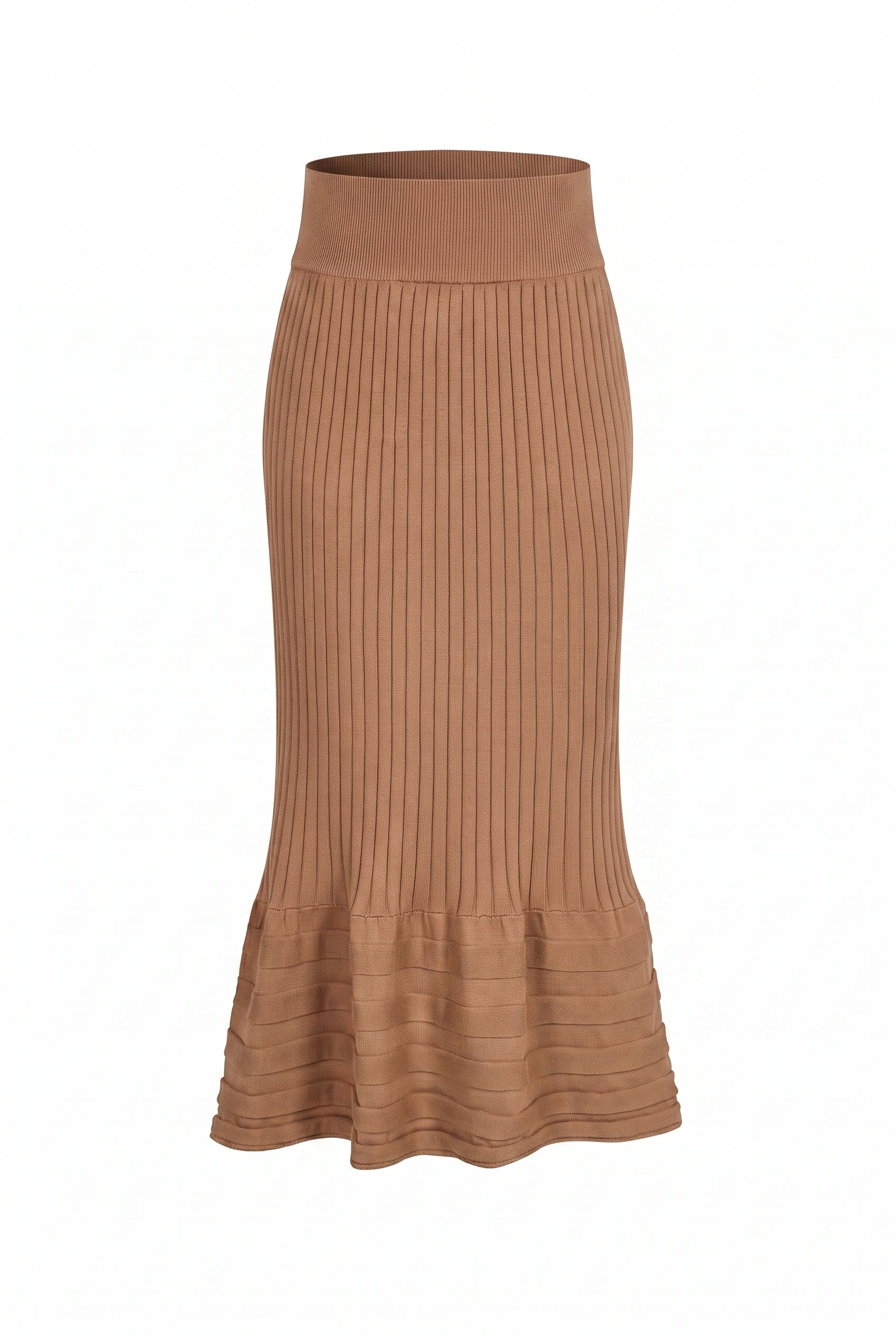 Stripe Texture Midi Skirt