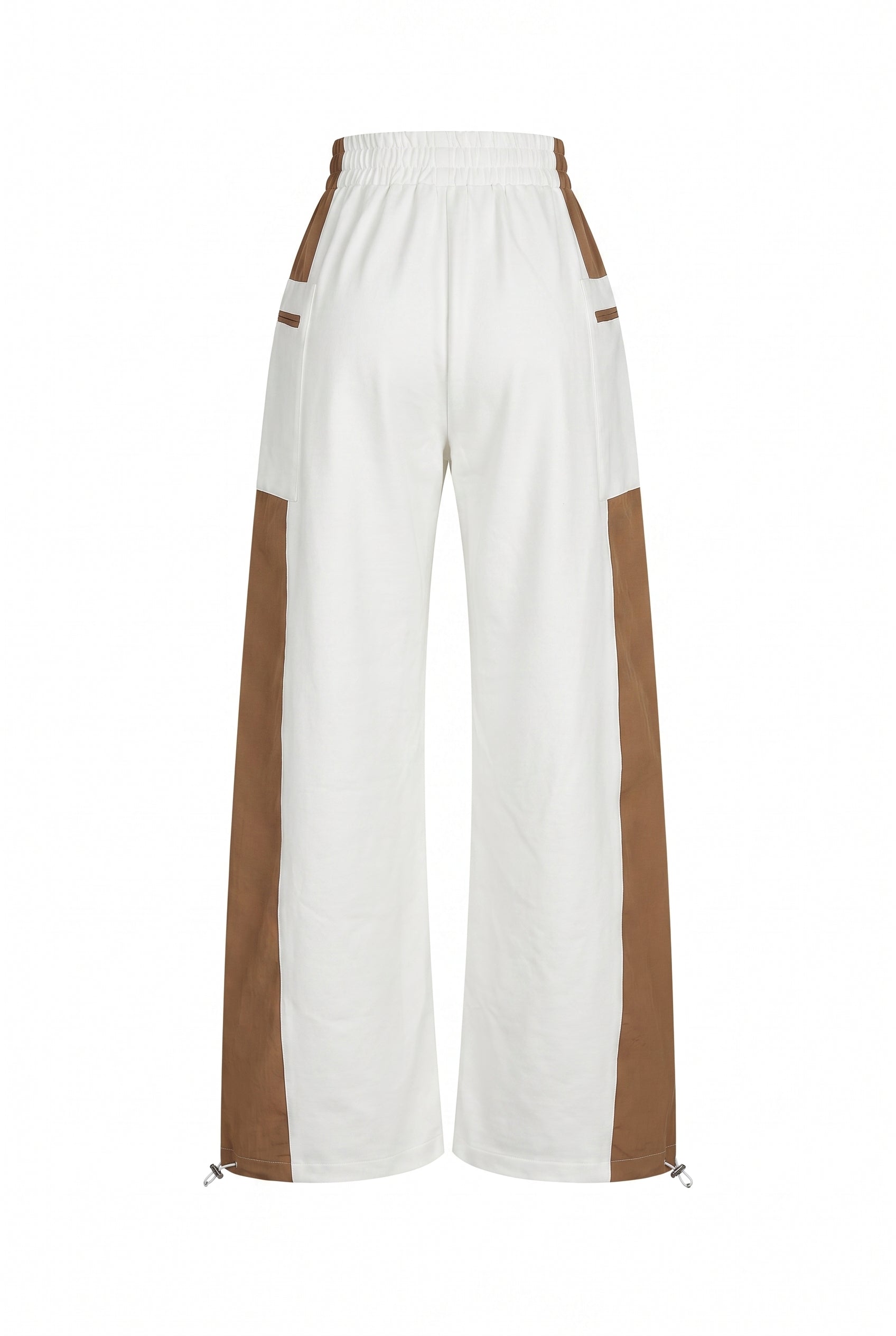 Knit Woven Mix Sporty Sweat Pants