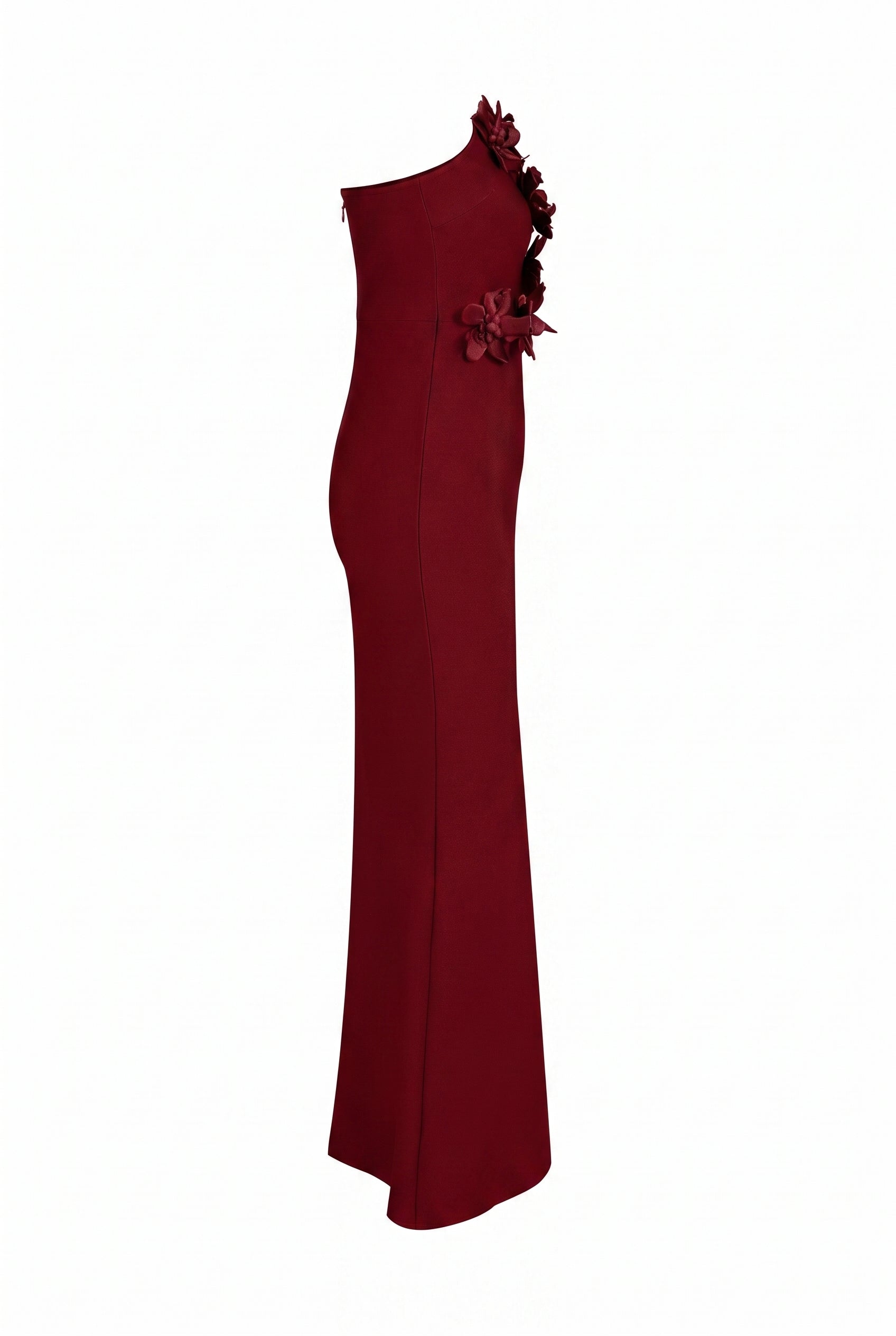 Sleeveless V-neck Bandage Dress with Flower Detail