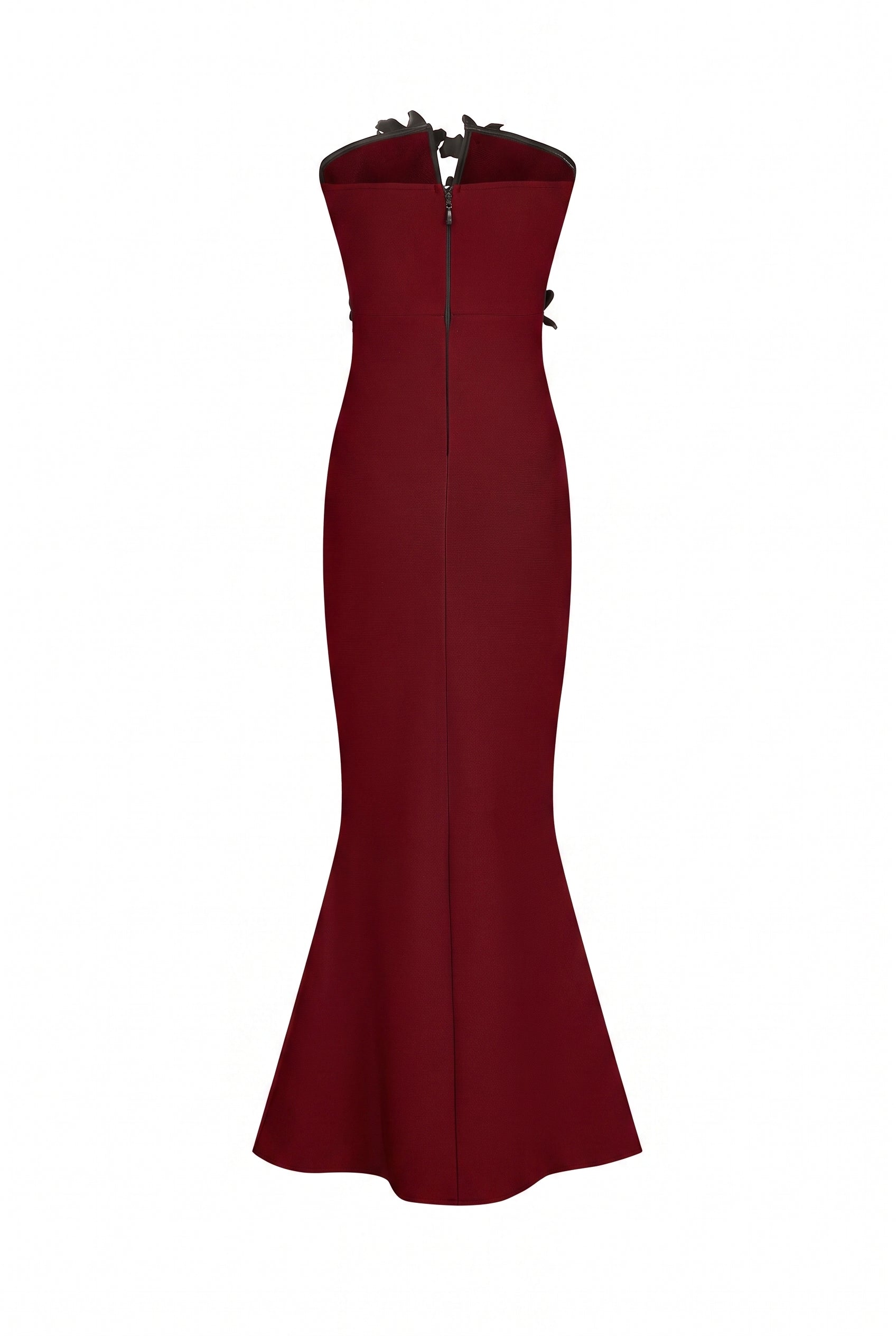 Sleeveless V-neck Bandage Dress with Flower Detail