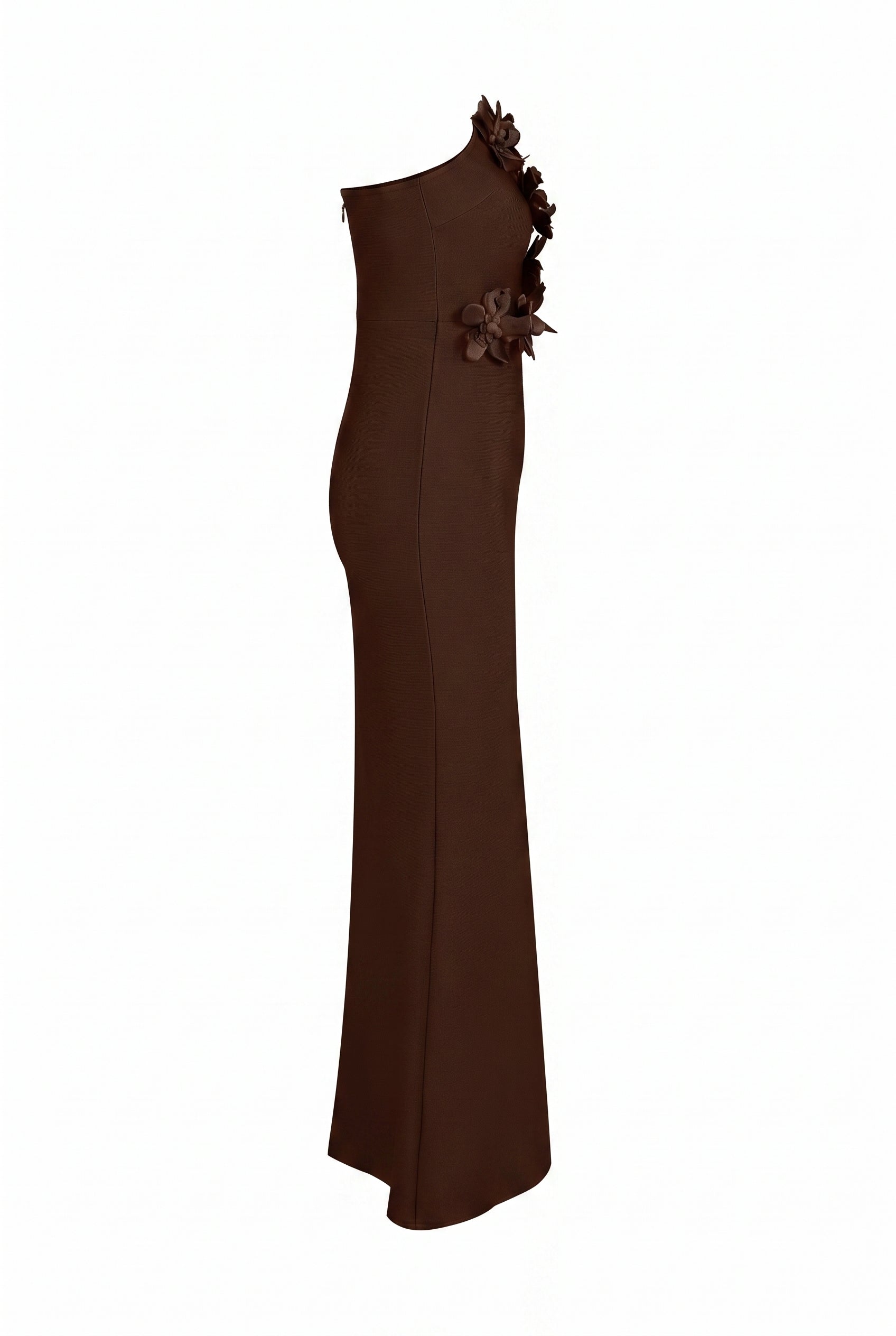 Sleeveless V-neck Bandage Dress with Flower Detail