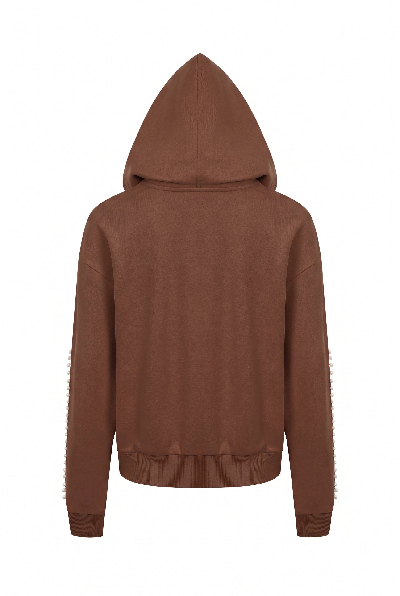 Hoodie with Pearl Trim Detail