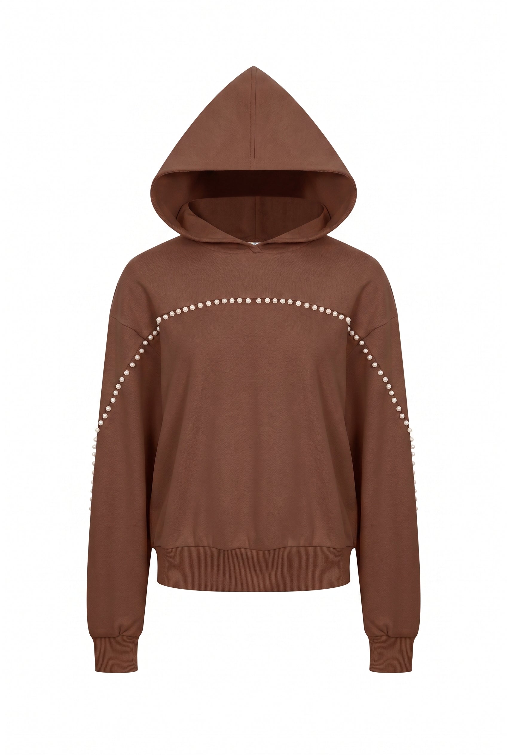 Hoodie with Pearl Trim Detail