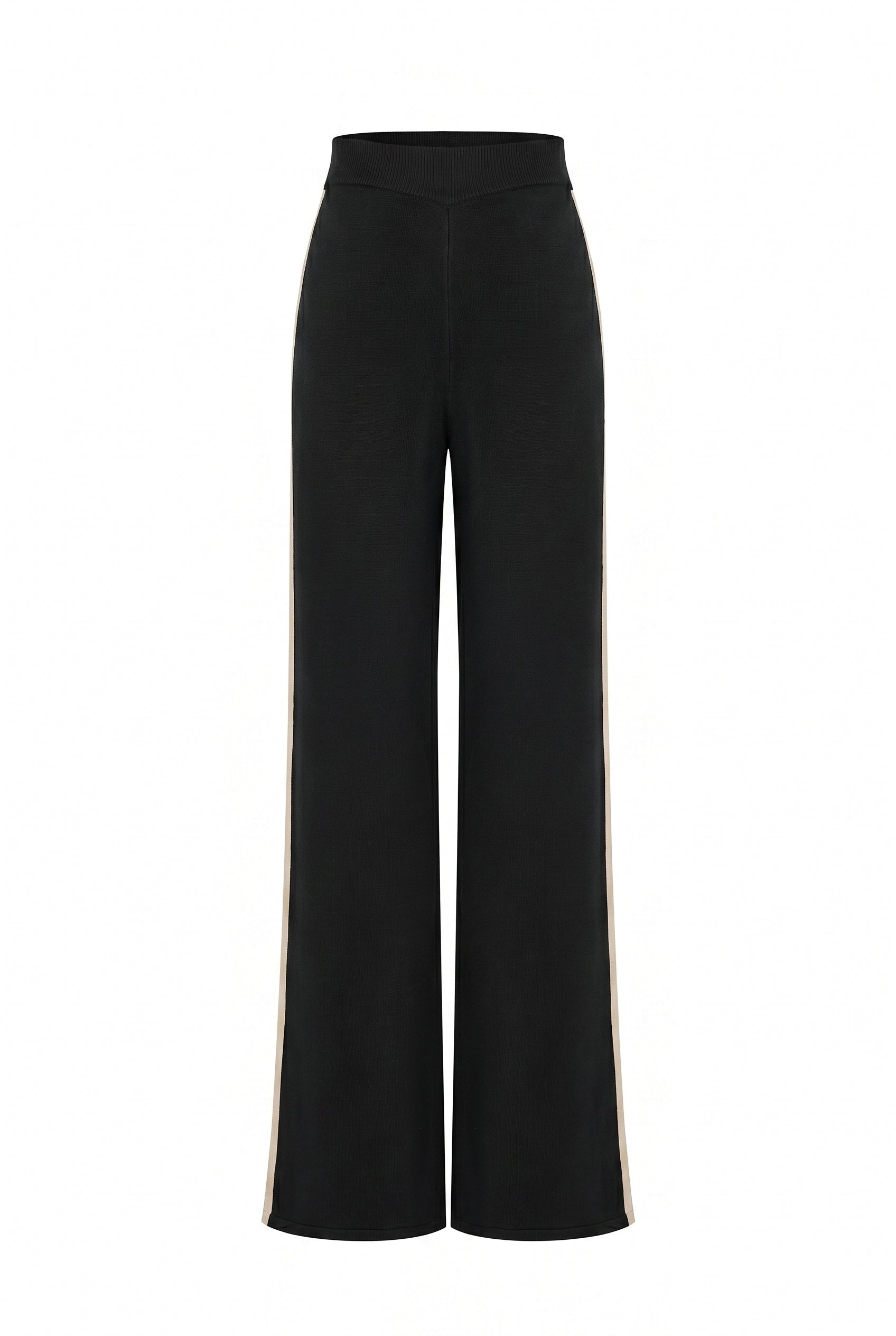Side Striped Wide Knit Pants