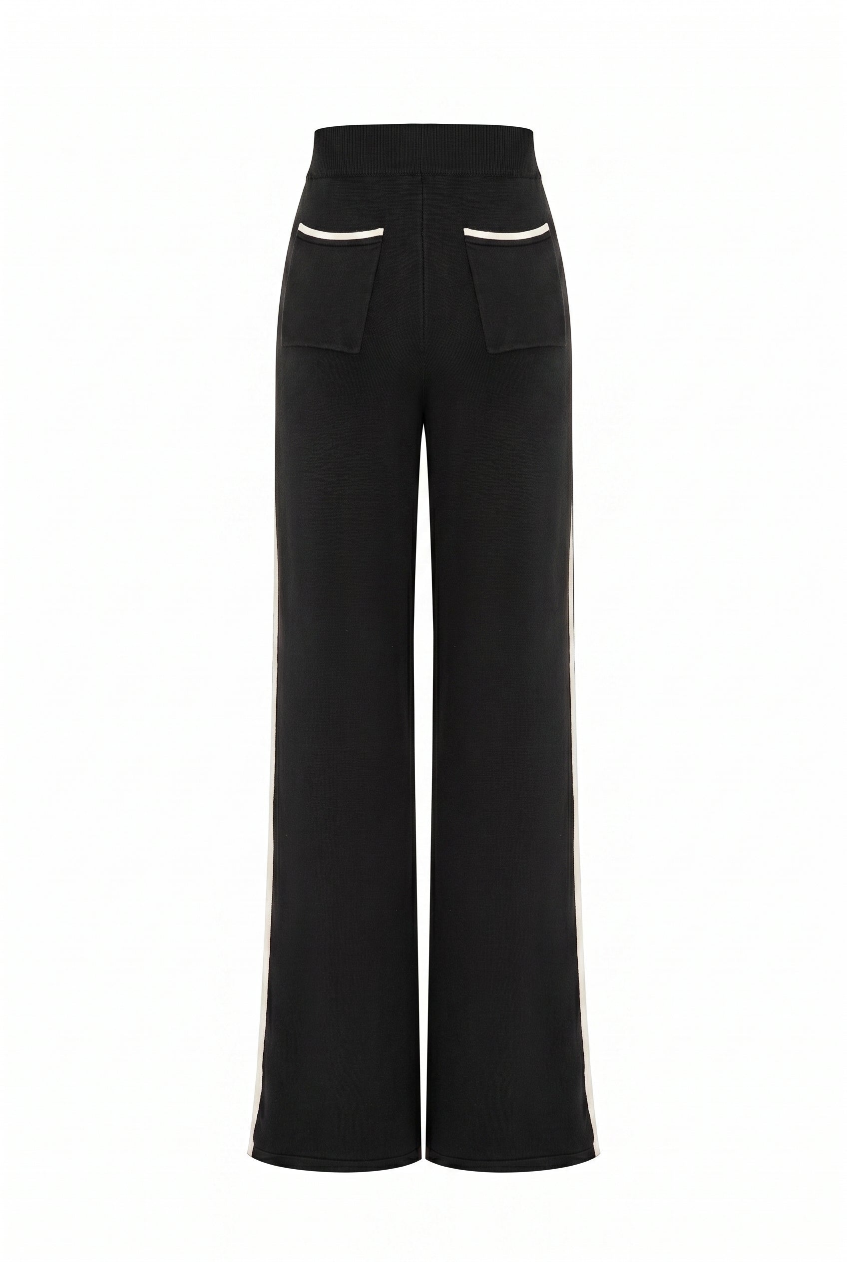 Side Striped Wide Knit Pants