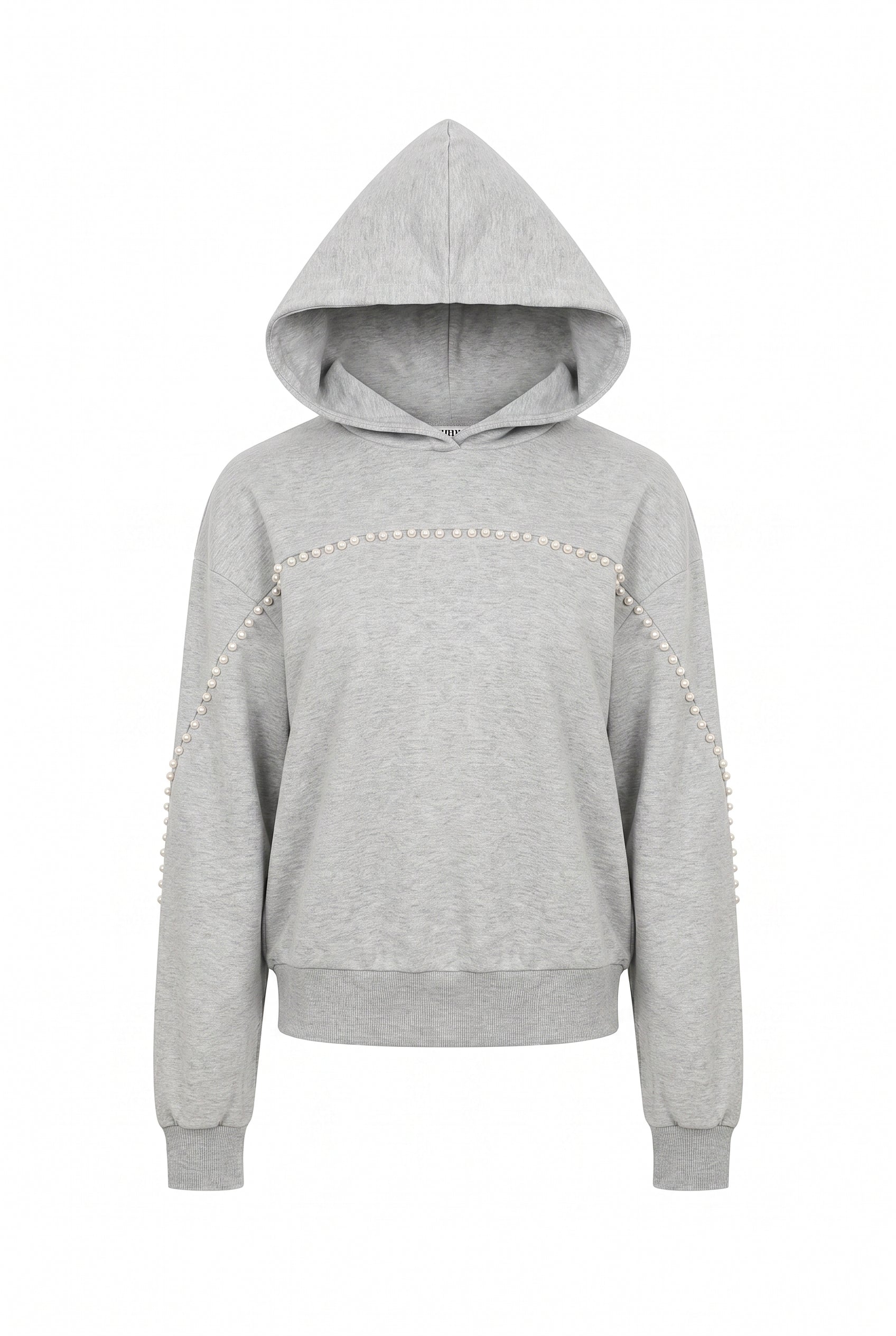 Hoodie with Pearl Trim Detail