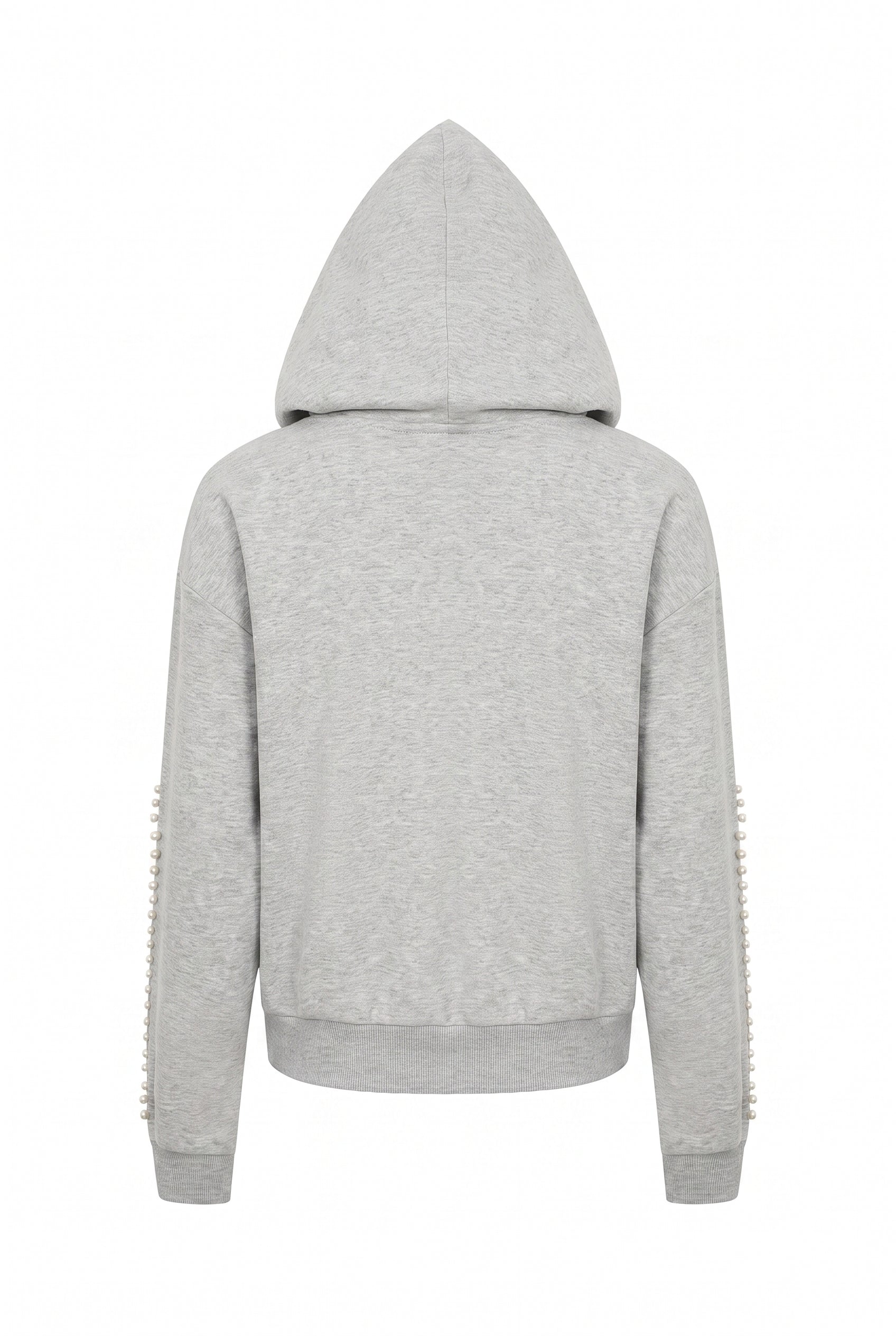Hoodie with Pearl Trim Detail