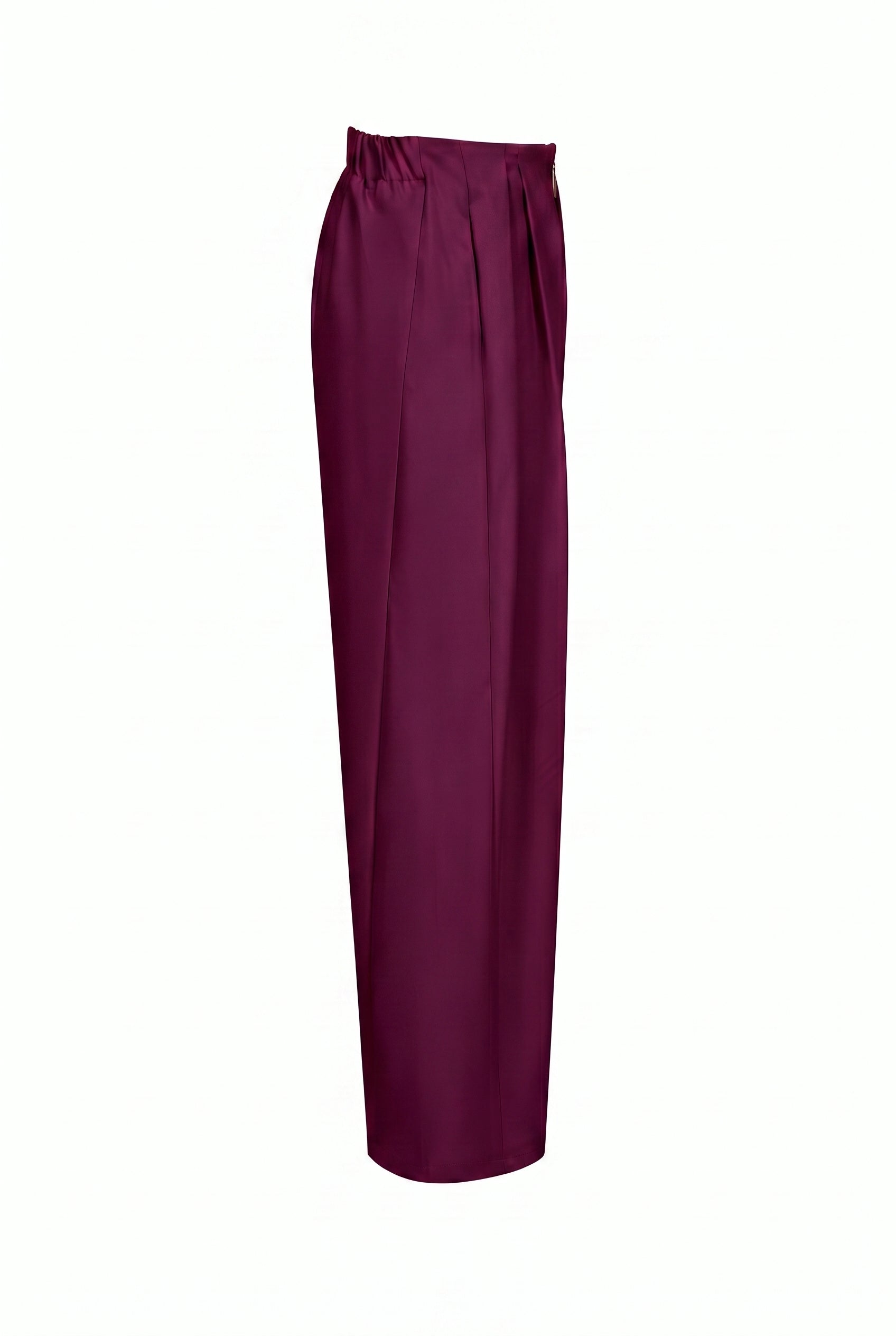 Draped Twill Wide Pants