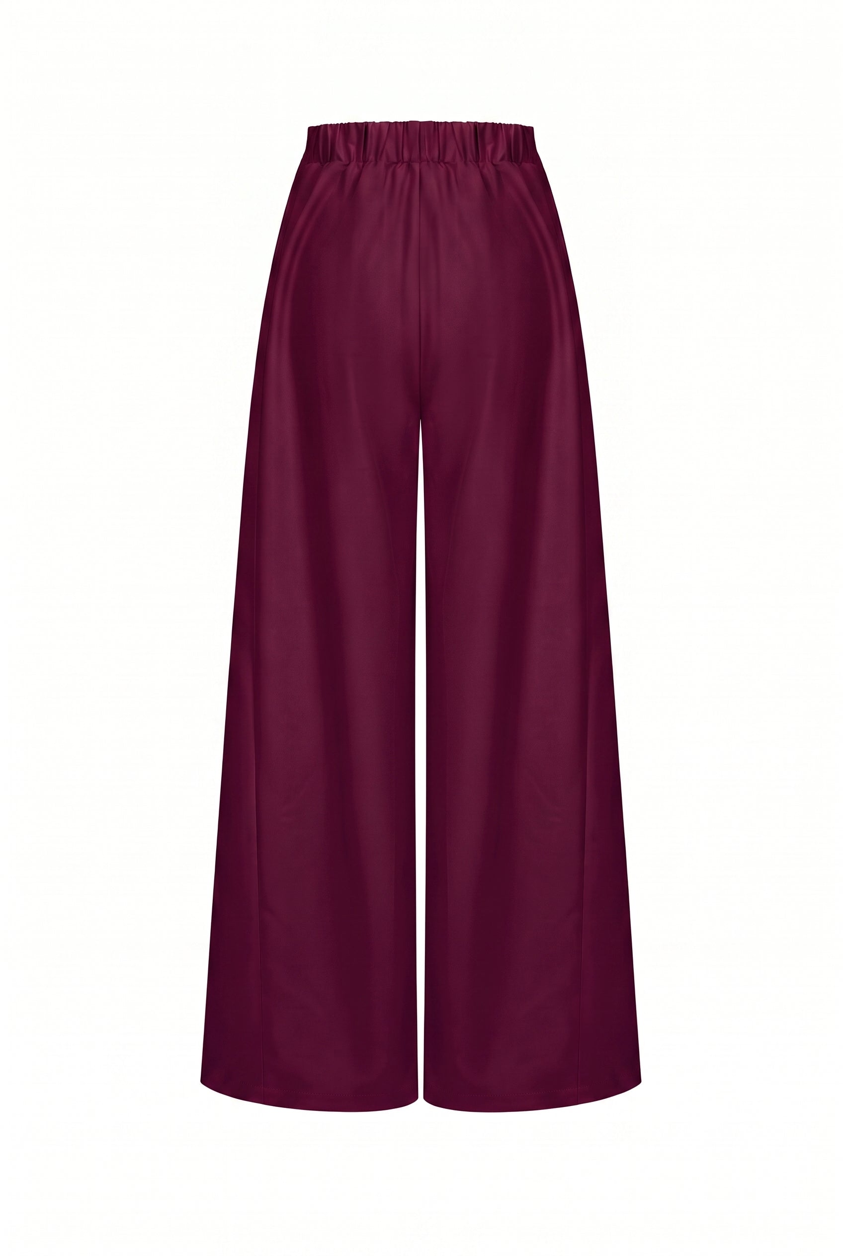 Draped Twill Wide Pants