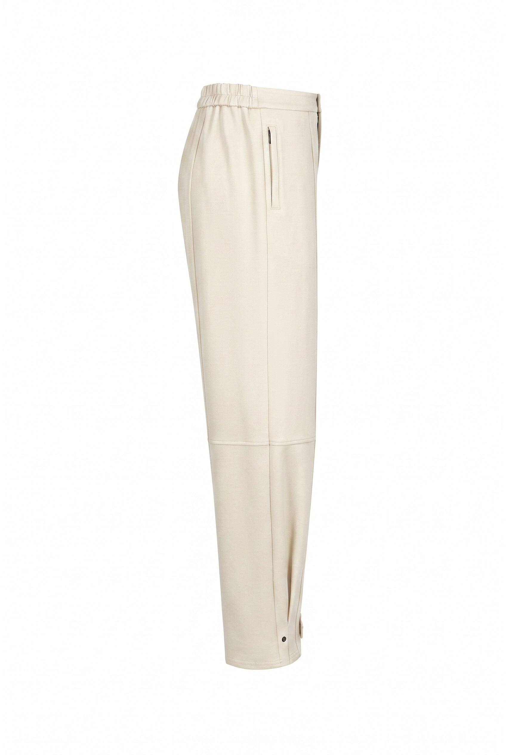 Knit Cut Seam Detail Wide Barrel Pants
