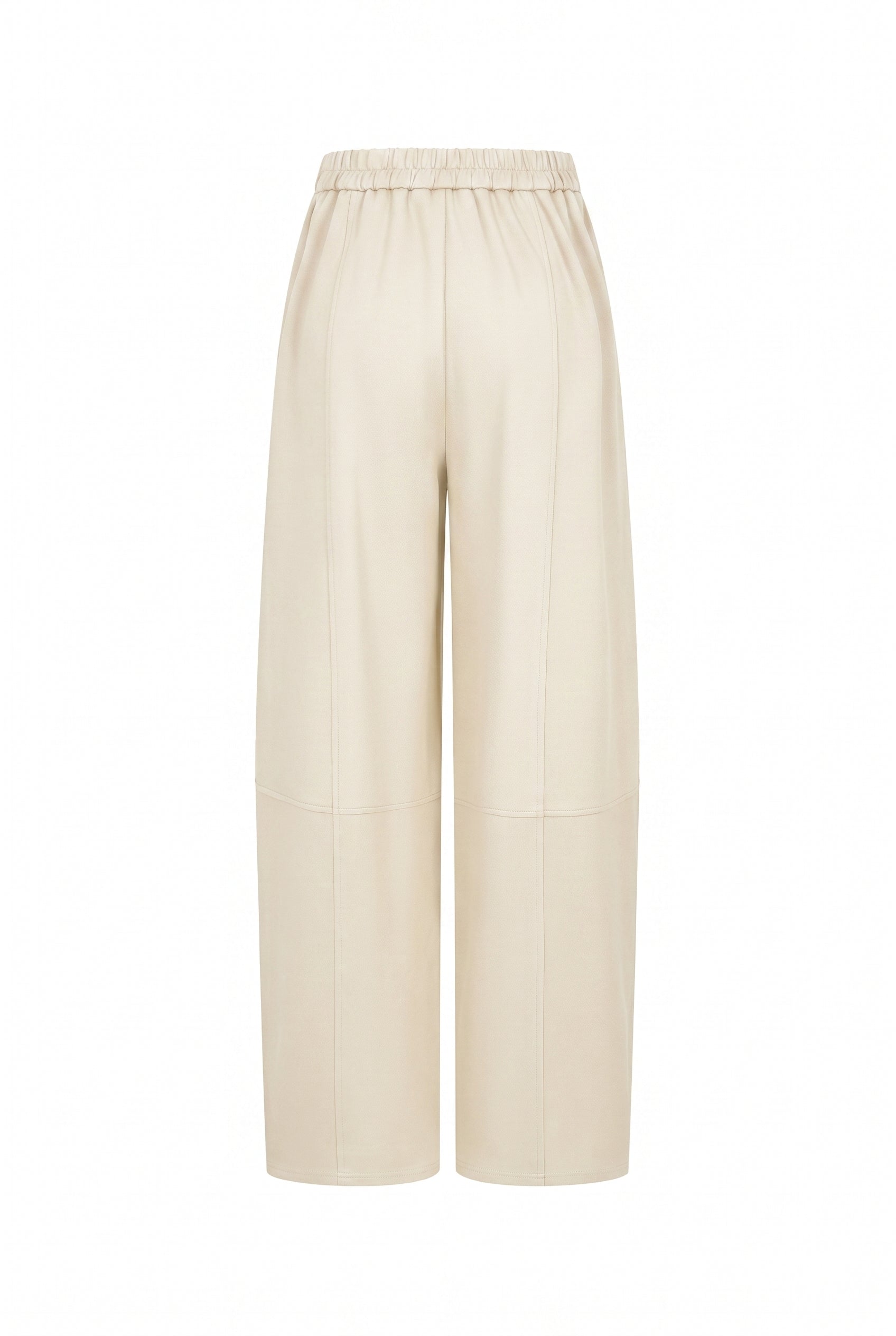 Knit Cut Seam Detail Wide Barrel Pants