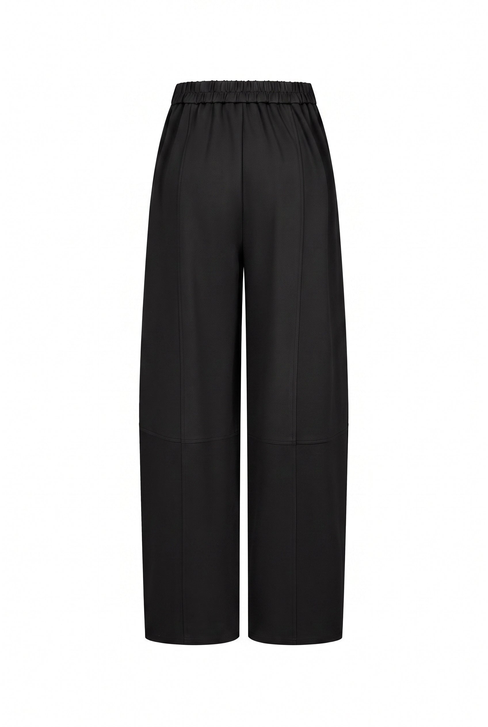 Knit Cut Seam Detail Wide Barrel Pants