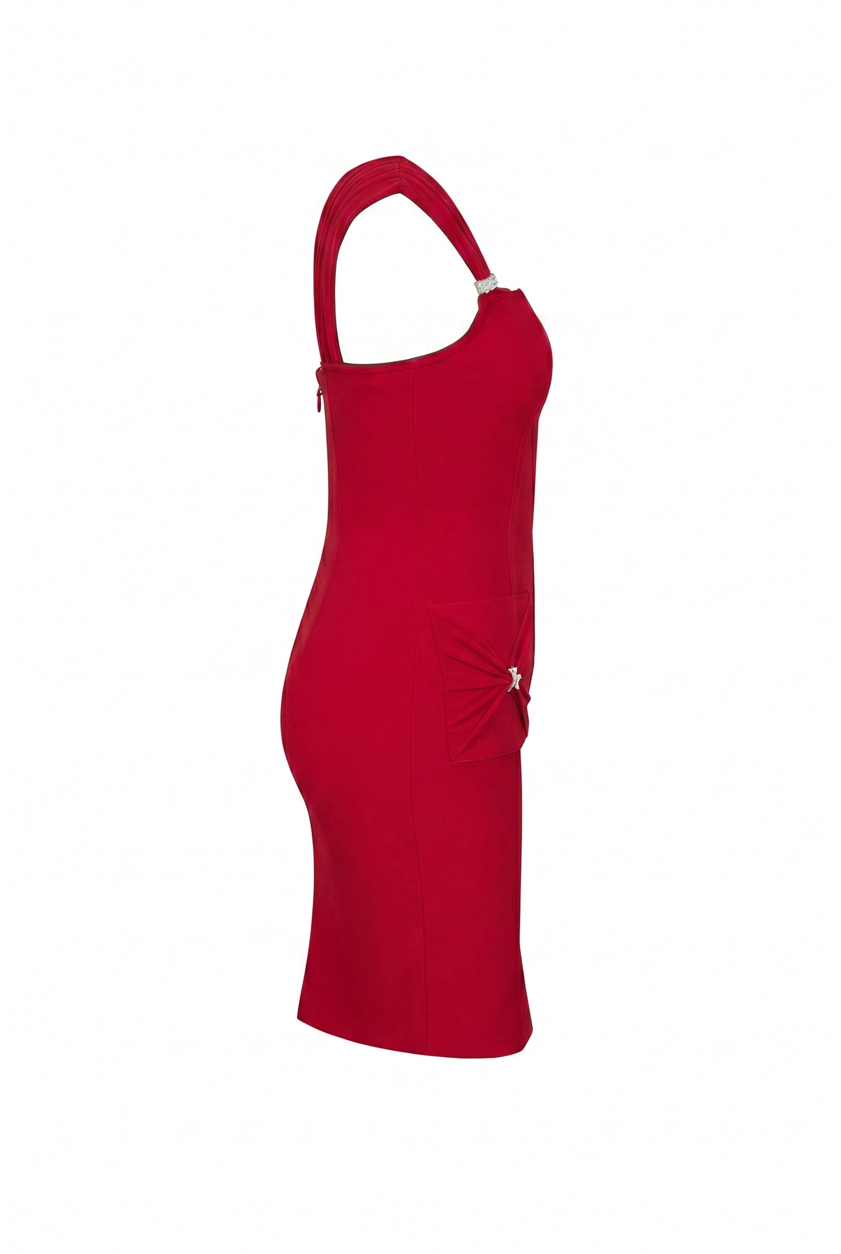 Sleeveless Bandage Dress with Pockets