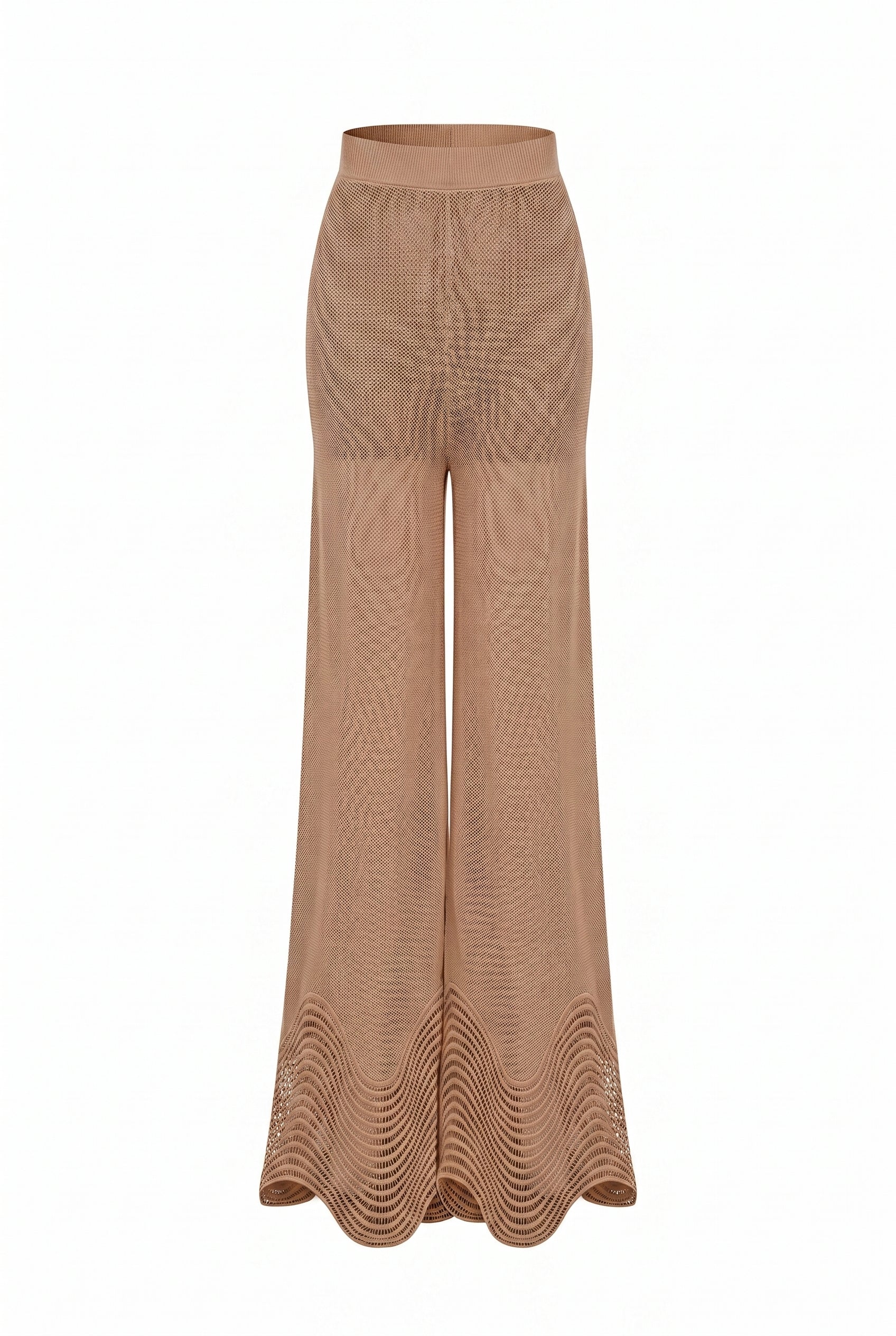 Wave trim Knit Pants